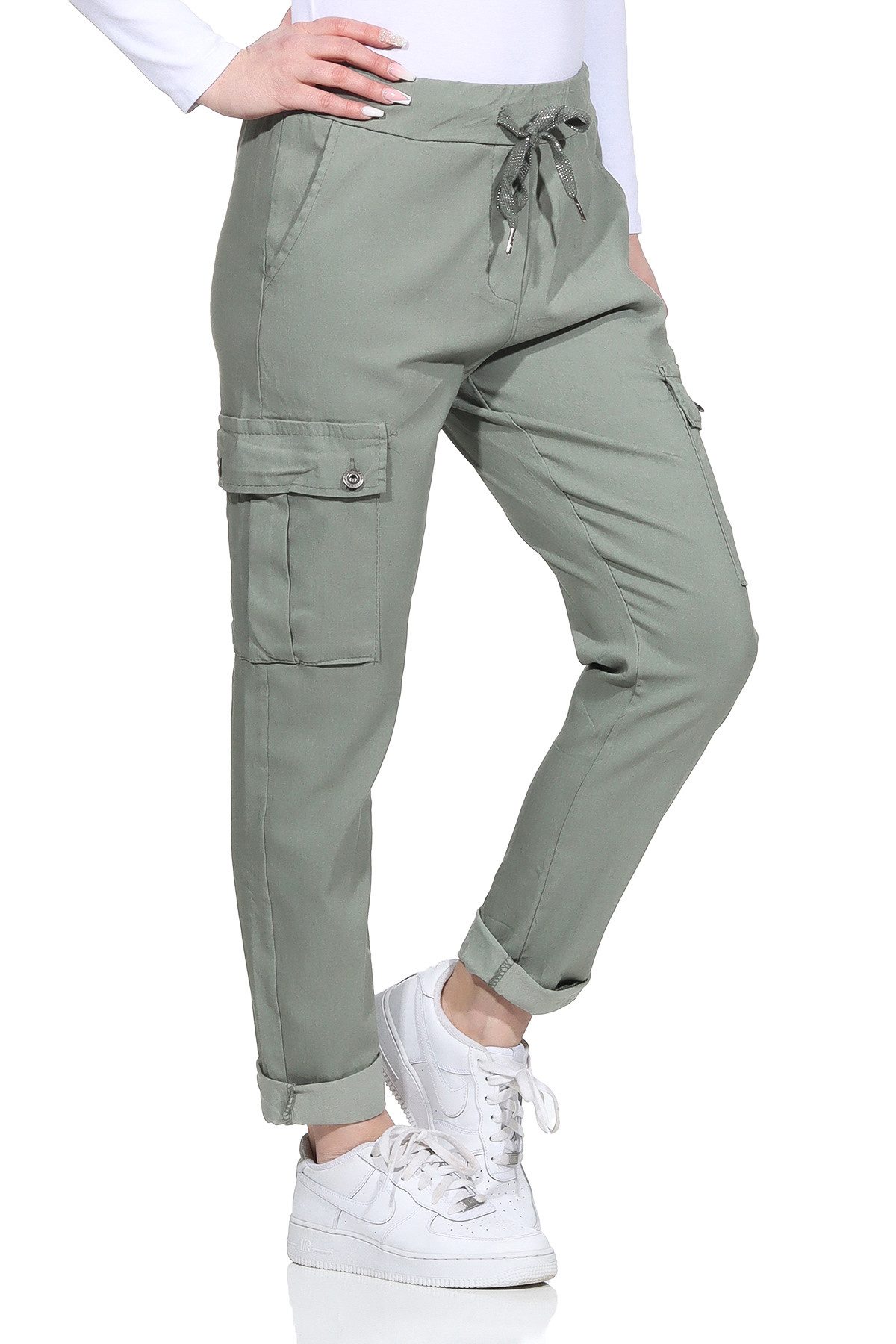 OriginalYou Cargohose Damen Freizeithose Schlupfhose moderne Stoffhose mit günstig online kaufen