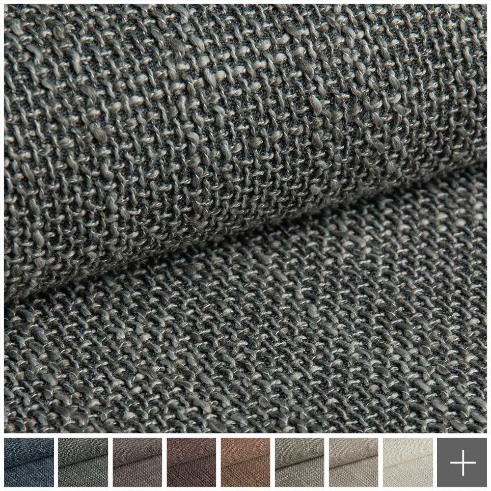 novely® Stoff LANZ SOFT Melierter Polsterstoff - Hochwertiger Grober Möbelstoff, UV-Beständig, Robust, Schwer Entzündbar, Meterware, 1lfm