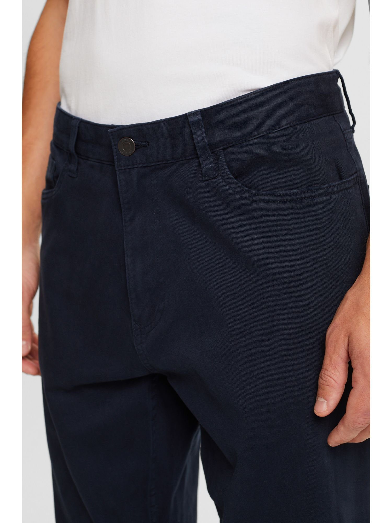 Esprit Stretch-Hose mit Klassische gerader NAVY Passform Hose