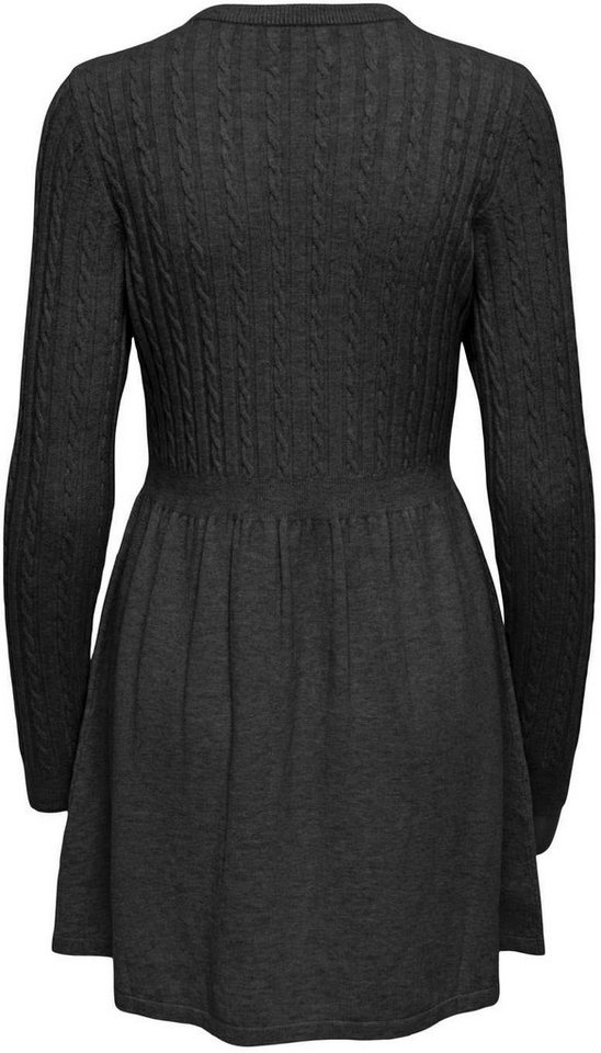 ONLY Strickkleid ONLFIA LS CABLE DRESS KNT, Länge: 87 cm in Größe S- Das  Model trägt Größe S