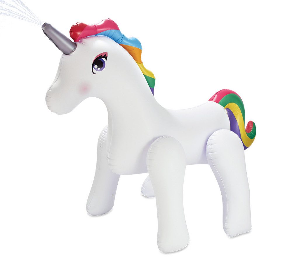 SUMMER WAVES Spiel-Wassersprenkler Wassersprinkler Einhorn (1-tlg), Ab 3 Jahren, Spritzige Erfrischung, LxHxB 284x127x211cm