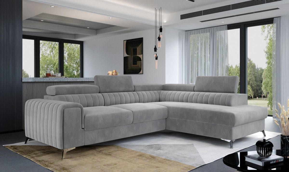 Luxusbetten24 Schlafsofa Designer Sofa Tirenni, mit Schlaf- und Klappfunktion