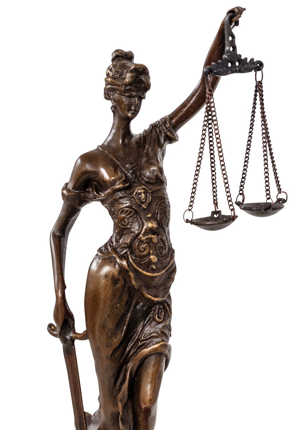 Aubaho Skulptur Bronzeskulptur Justitia Justizia Bronze Skulptur Figur Ant Bronzefigur