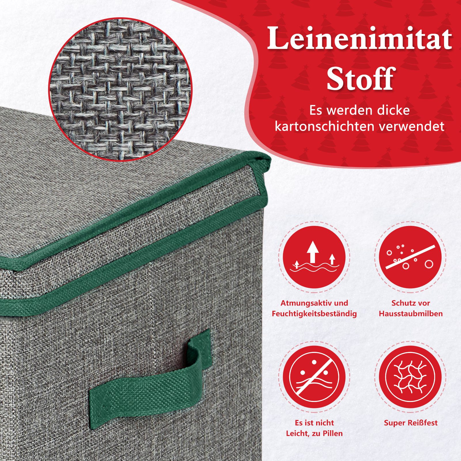 OSTWOLKE Aufbewahrungsbox für Weihnachtskugeln 64 Fächer Weihnachtskugeln A günstig online kaufen