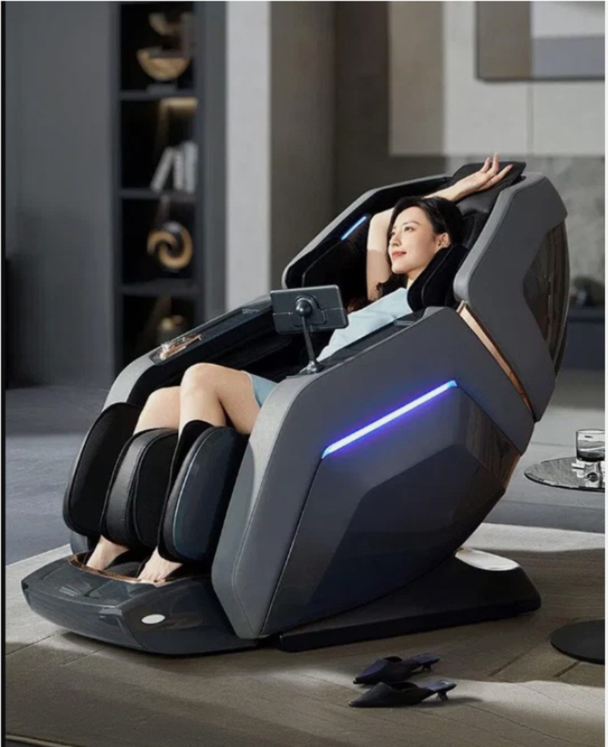 YIJIE Massagesessel Yijie L36 4D Massagesessel Zero Gravity Shiatsu Wärme USB Vollkörper