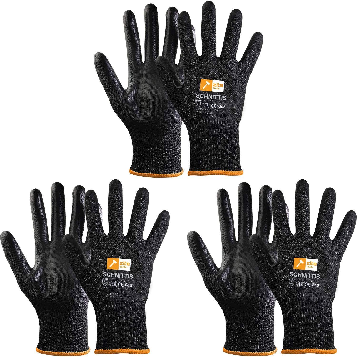 Zite Schnittschutzhandschuhe Kinder Размер 5 EN388 Level 5/5 Schutzhandschuhe zum Schnitzen und mehr (3-St)