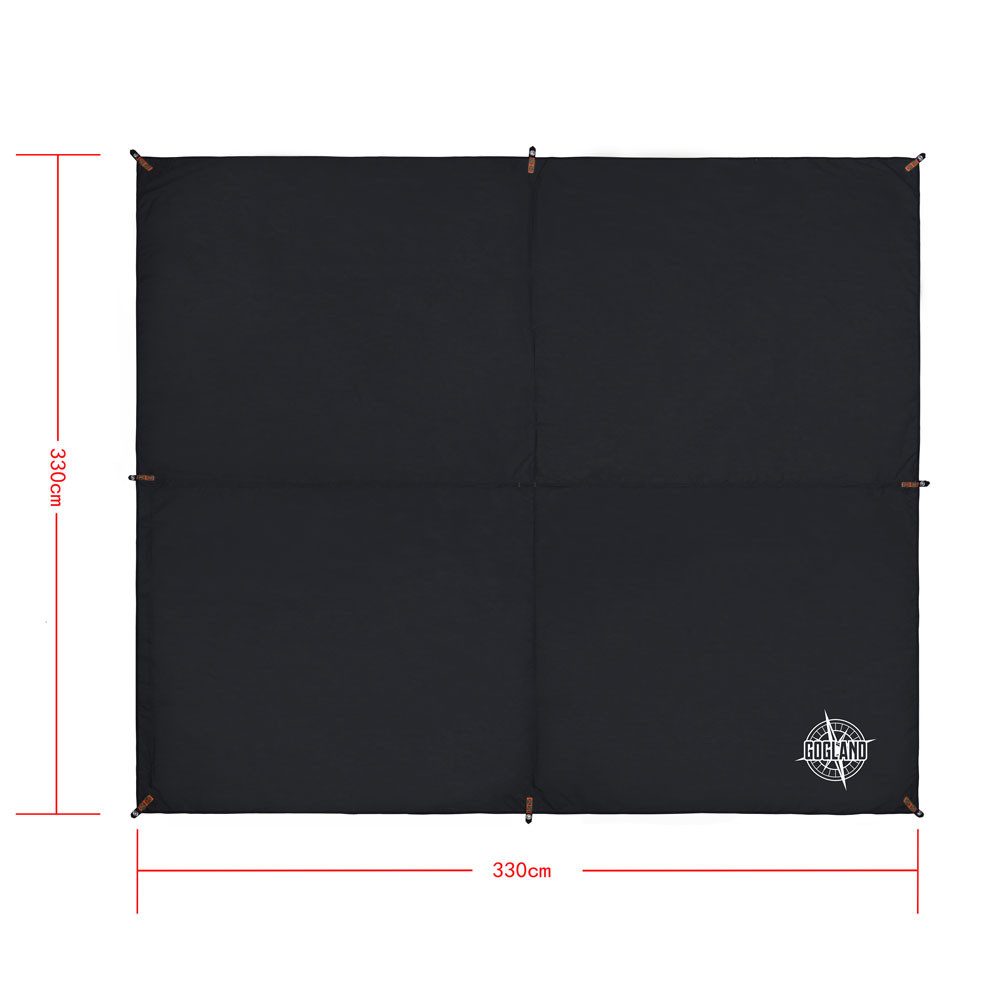 GOGLAND Tarp-Zelt Outdoor UV-Schutz Tarp Zeltplane 300 x 290 cm, wasserabweisend