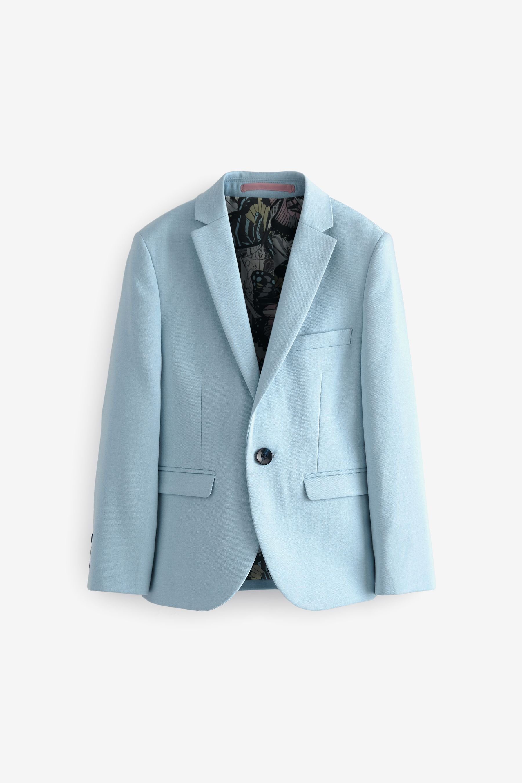 Blue Baukastensakko Pale Skinny-Fit Anzug: Next (1-tlg) Sakko