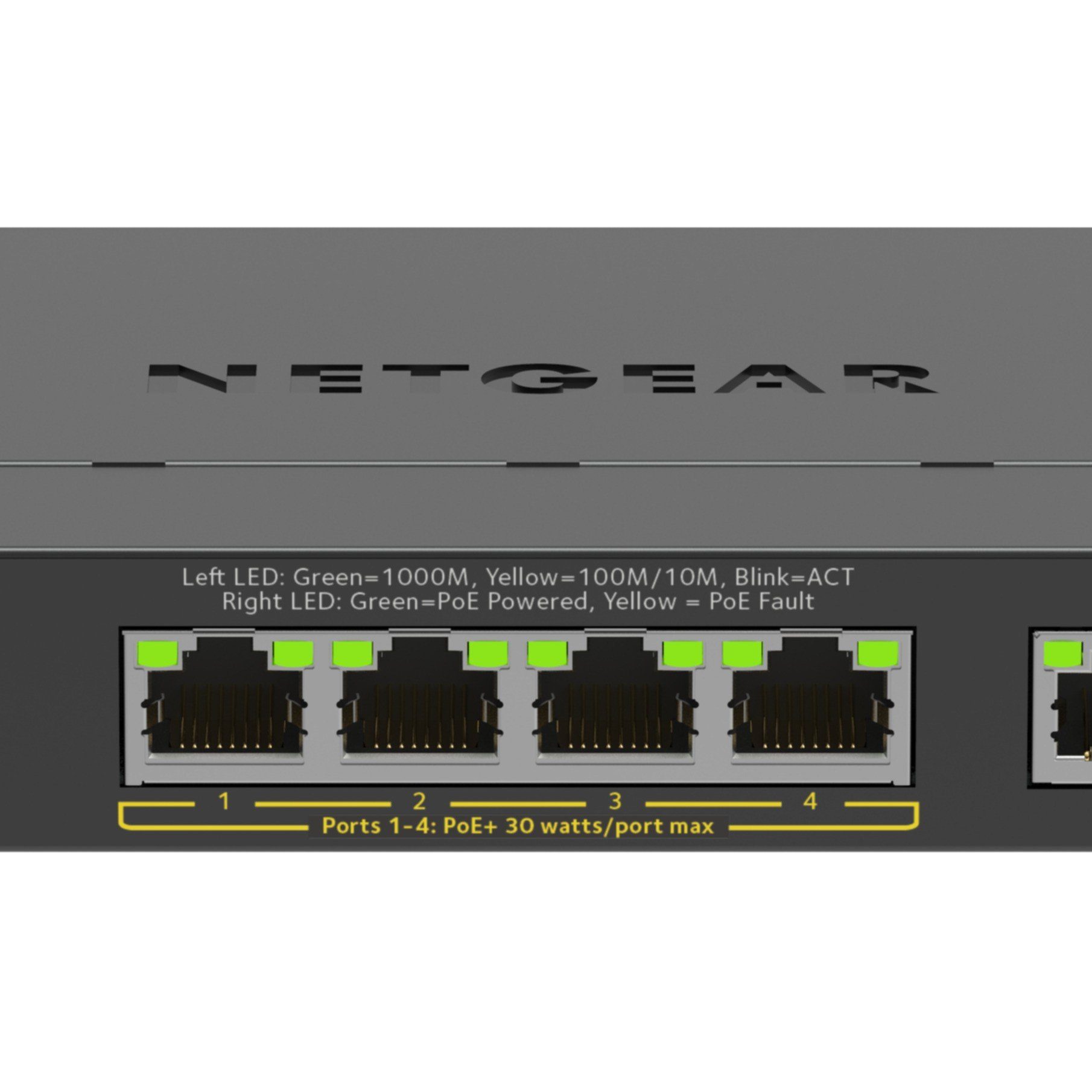 NETGEAR 5-Port Gigabit Ethernet High-Power PoE+ Plus Switch Netzwerk-Switch
