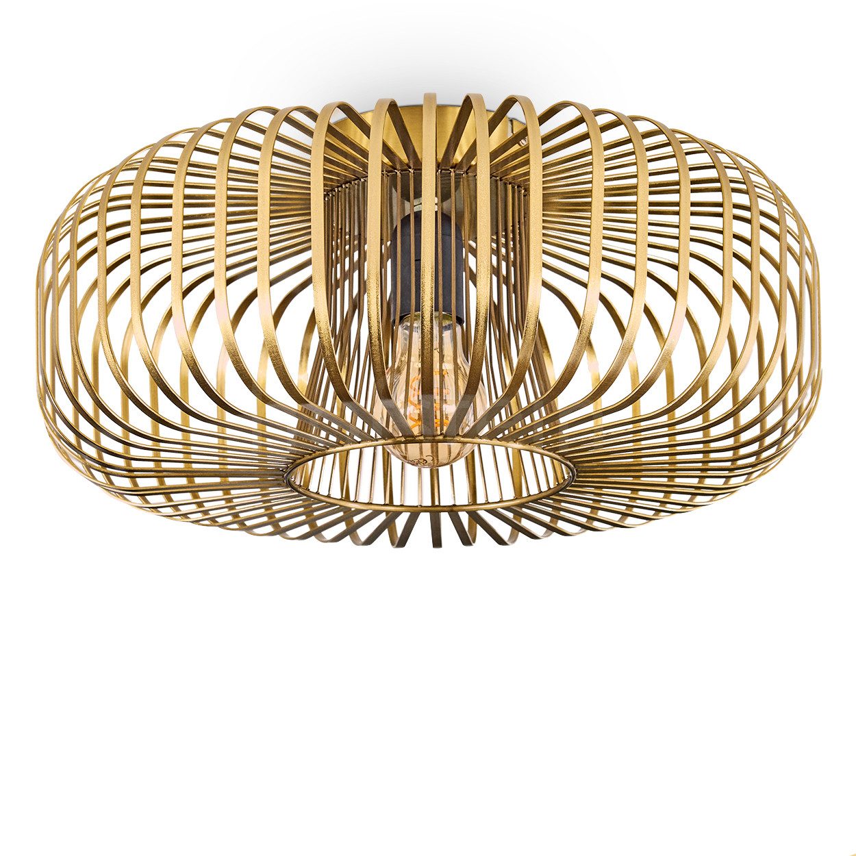 hofstein Deckenleuchte moderne Deckenlampe aus Metall in Messingfarben, ohn günstig online kaufen