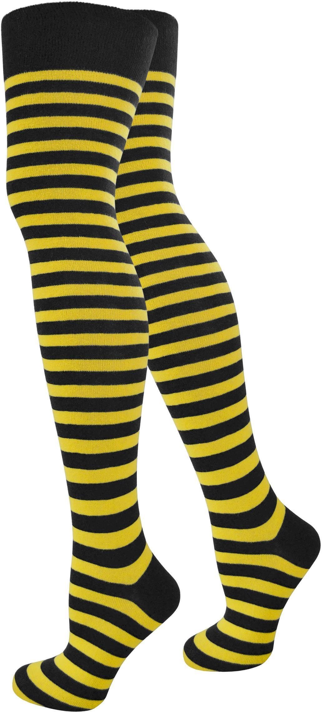 normani Overknees Overknees schmale Ringel weicher Piquebund