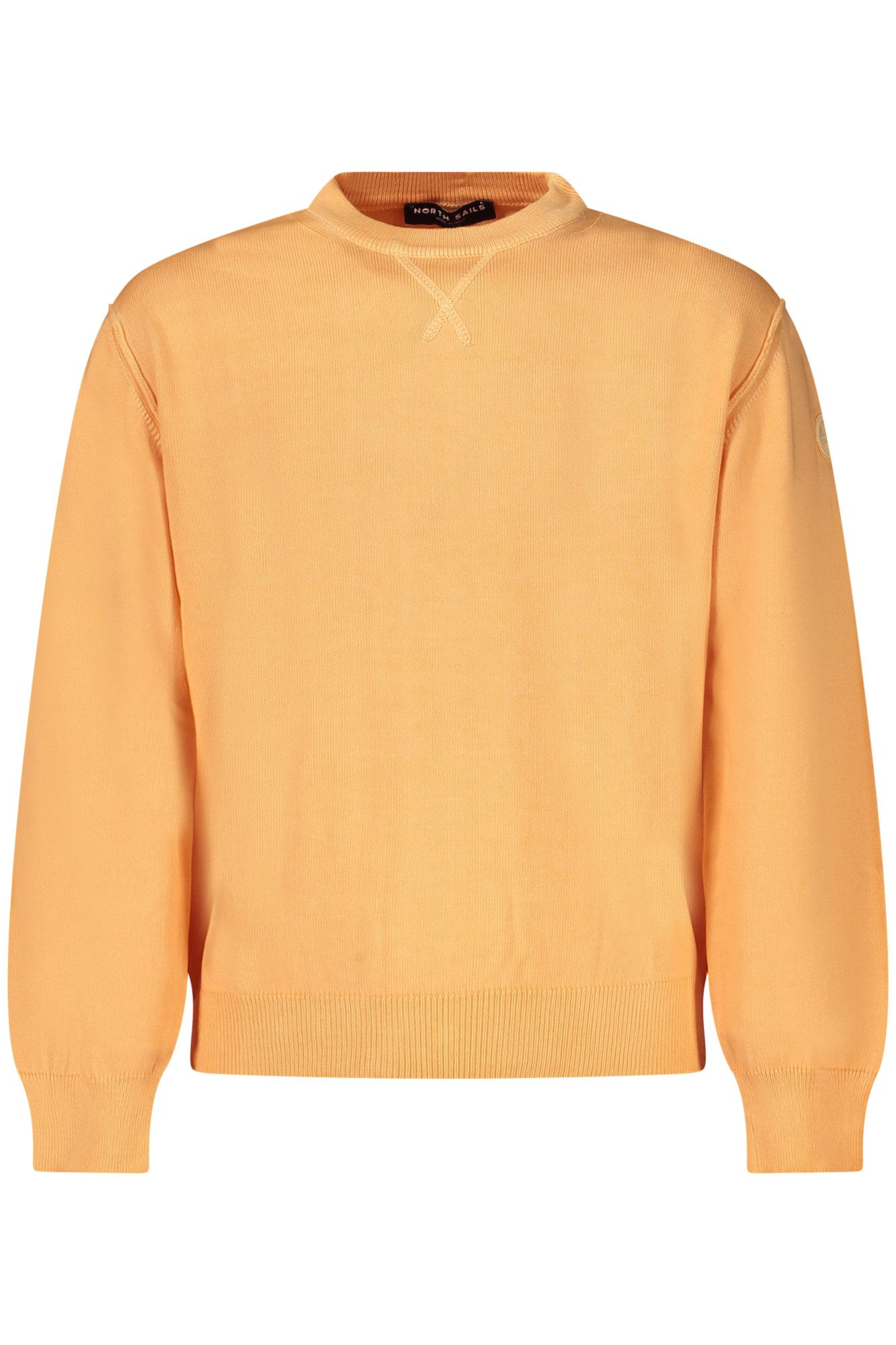 North Sails Strickpullover Kinderpullover Orange mit Rundhals und Logo – Langarmshirt für Herb