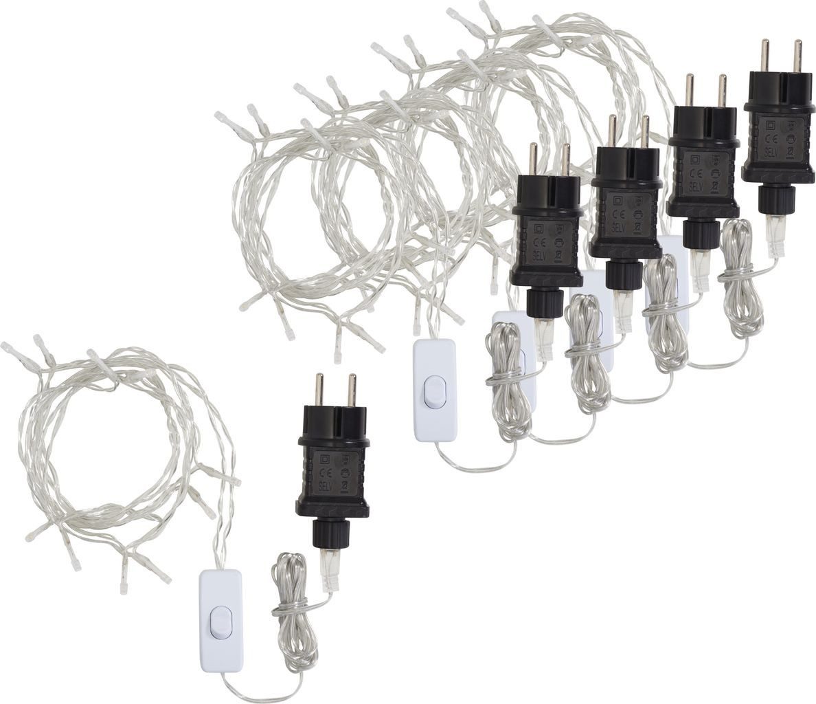 VBS Lichterkette 10er, Kreisschaltung, transparent günstig online kaufen
