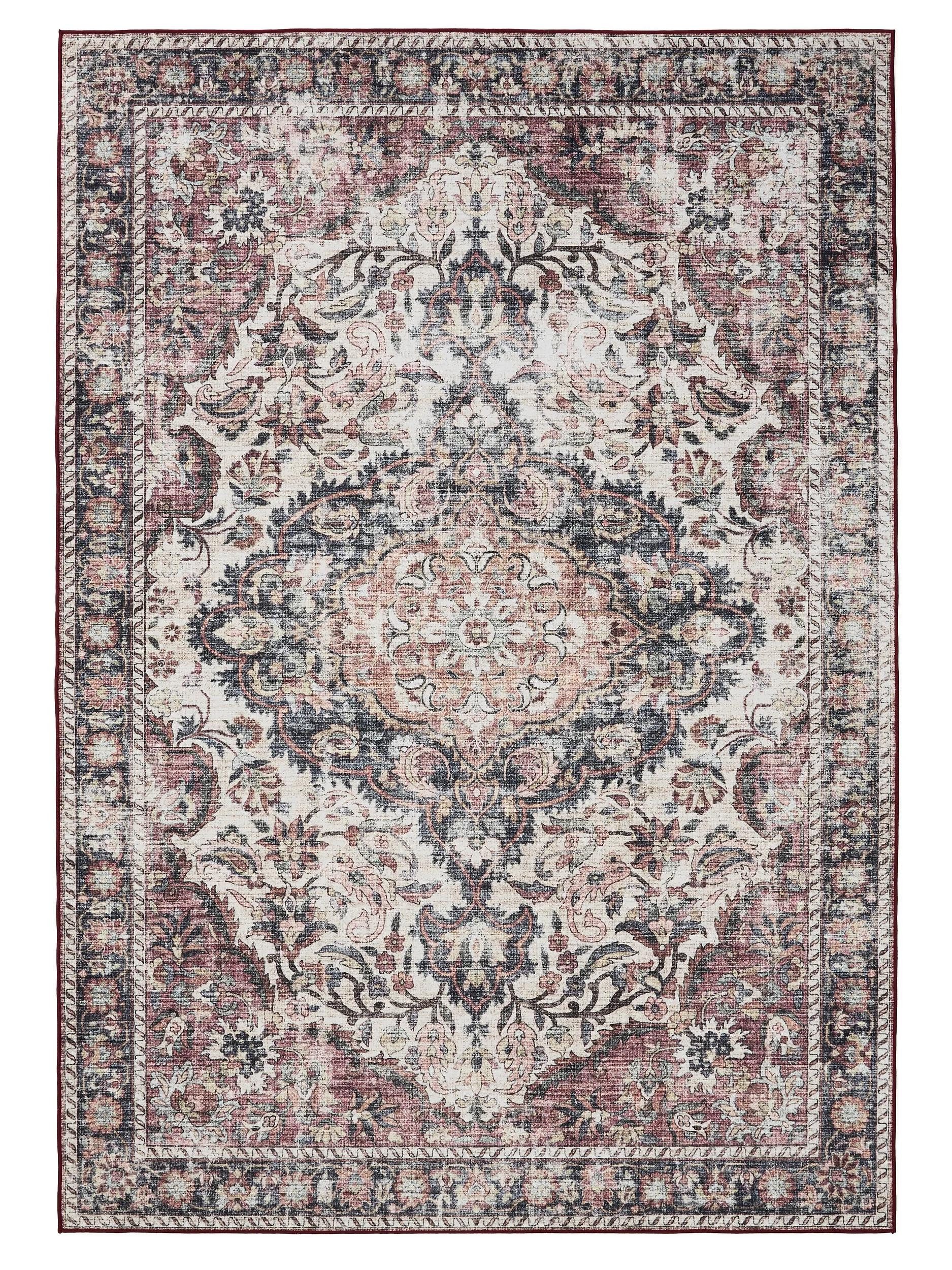 benuta Teppich George, rechteckig, Höhe: 5 mm, Vintage-Look, Kurzflor, Teppich Wohnzimmer, Schlafzimmer, Waschbar