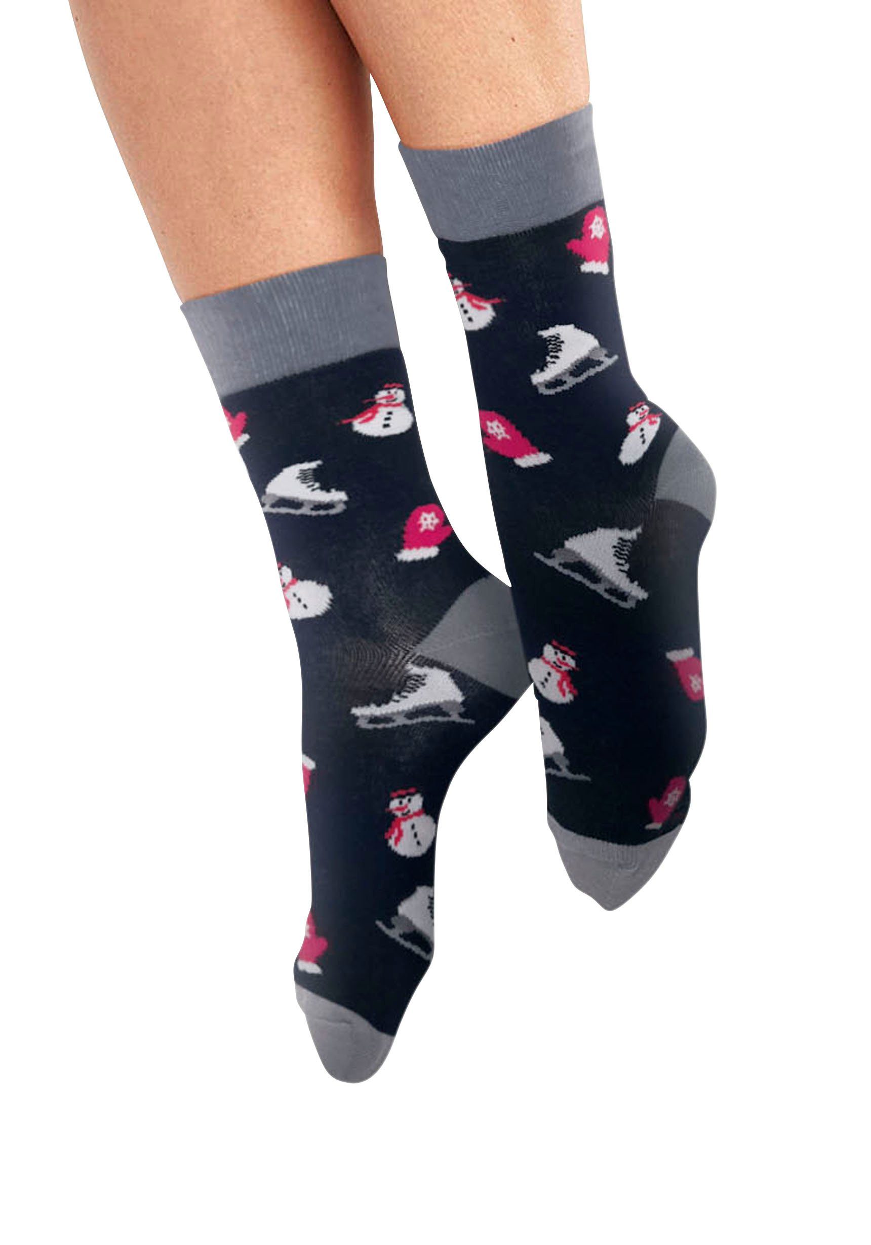 H.I.S Socken (Packung, 3-Paar) mit Weihnachts-Design