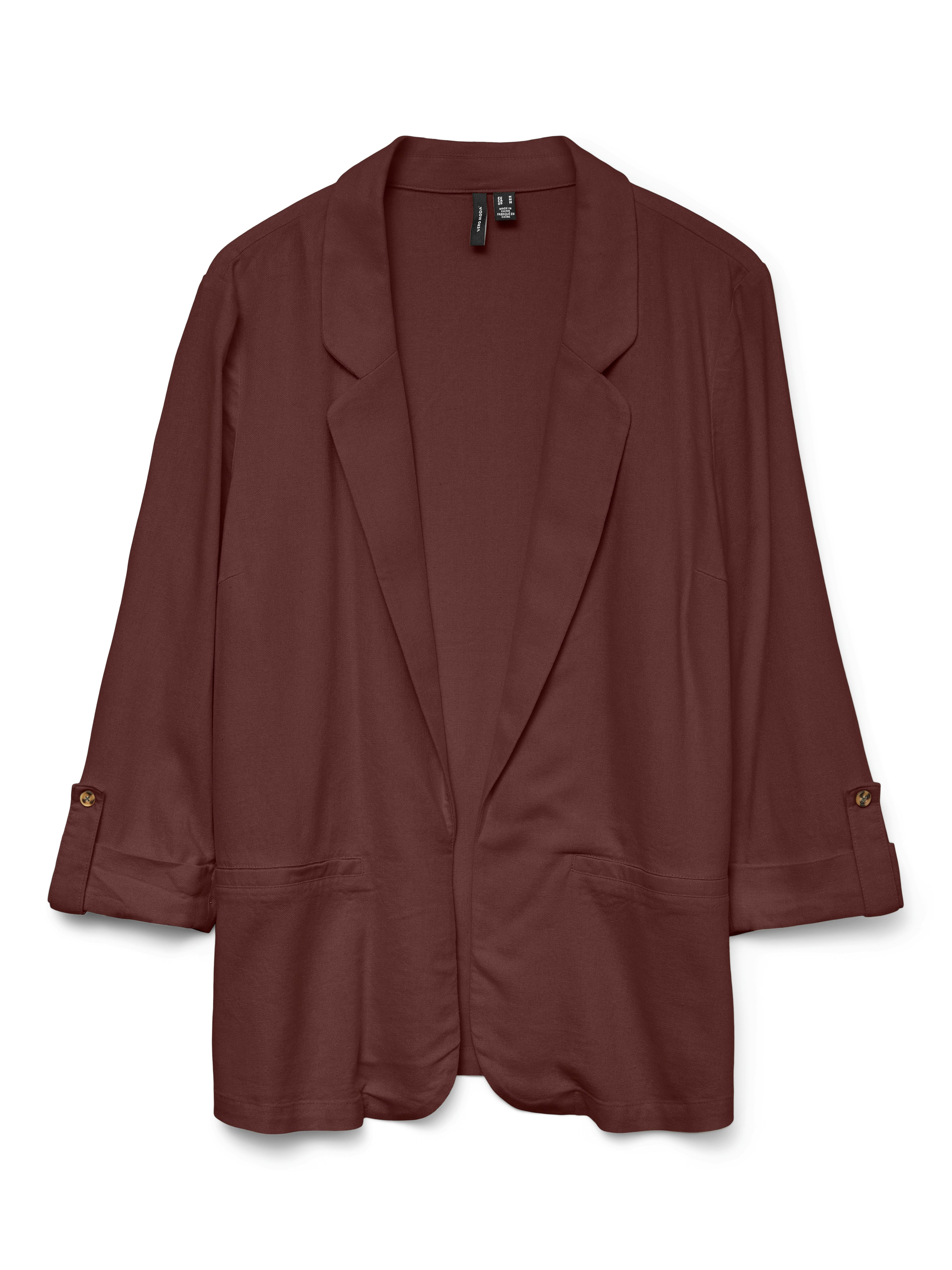 Vero Moda Kurzblazer VMJESMILO 3/4 LOOSE BLAZER WVN NOOS mit Leinen