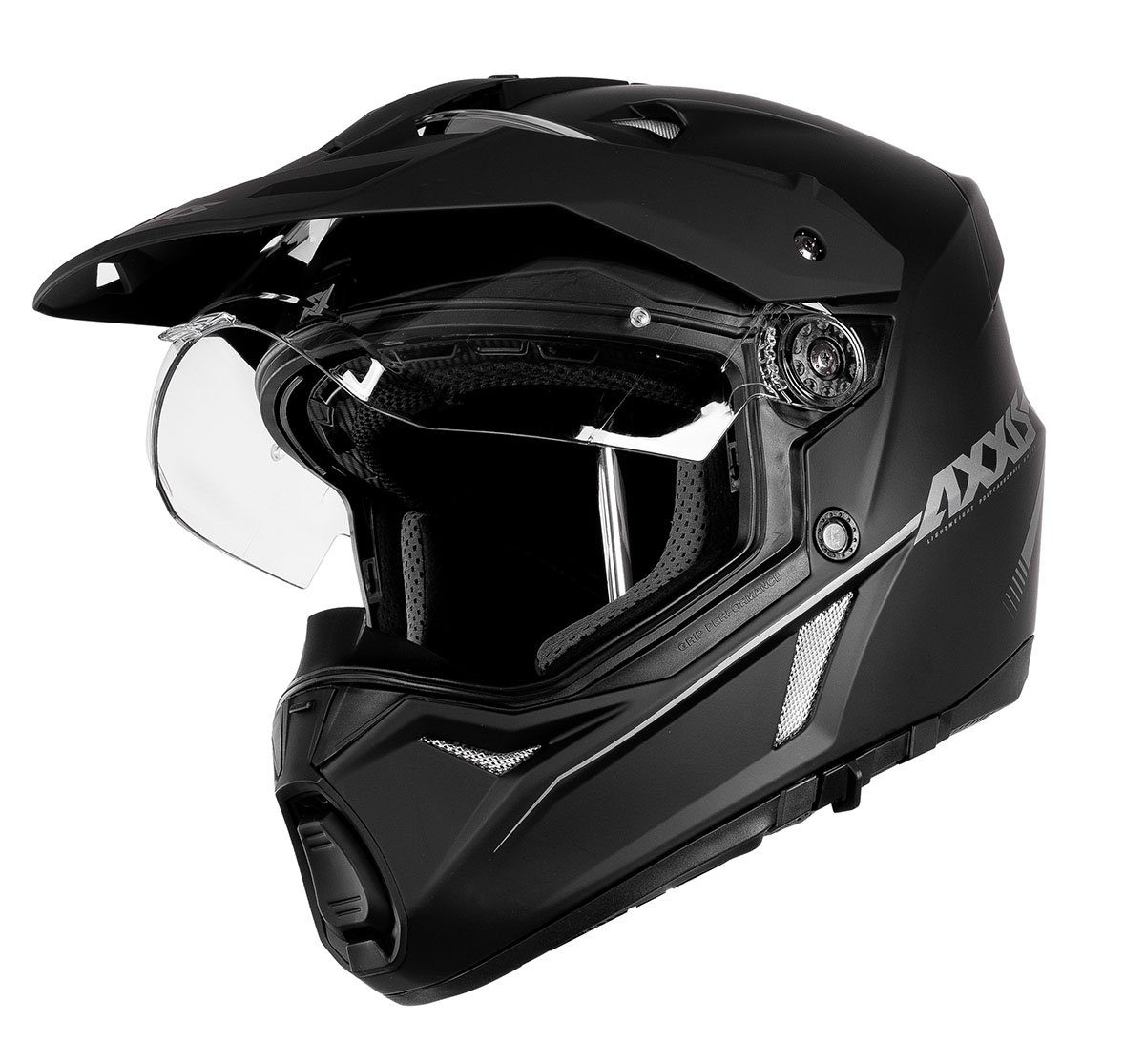Axxis Motorradhelm AXXIS Wolf Crosshelm, Integralhelm, Visier Wechselbar, Schild Abnehmbar, Integrierte Sonnenblende, PinLock, volle ECE Prüfung