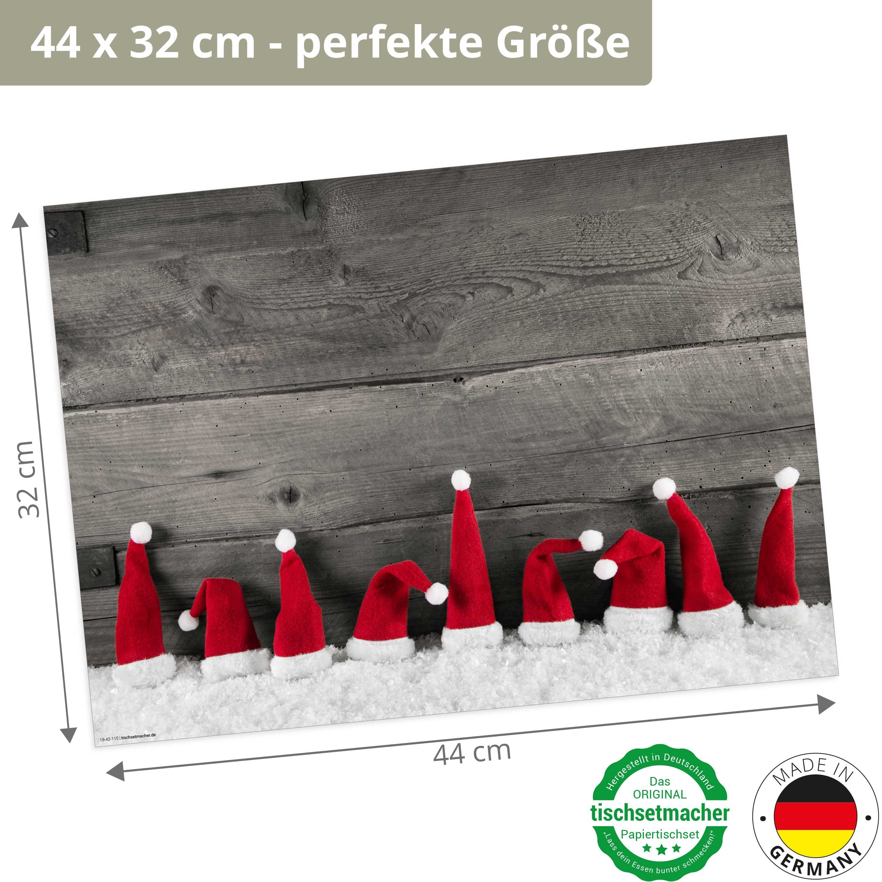 Tischsetmacher Platzset Tischsets I Platzsets - Weihnachten - Rote Zipfelmü günstig online kaufen