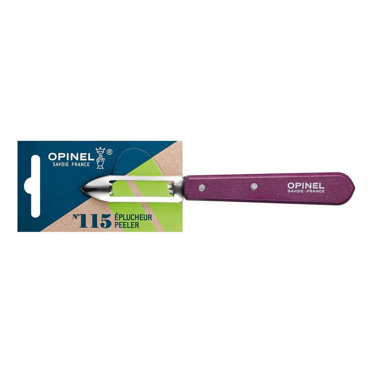 Opinel Gemüsemesser, Opinel Gemüsemesser No 115, rostfrei, Buche, violett