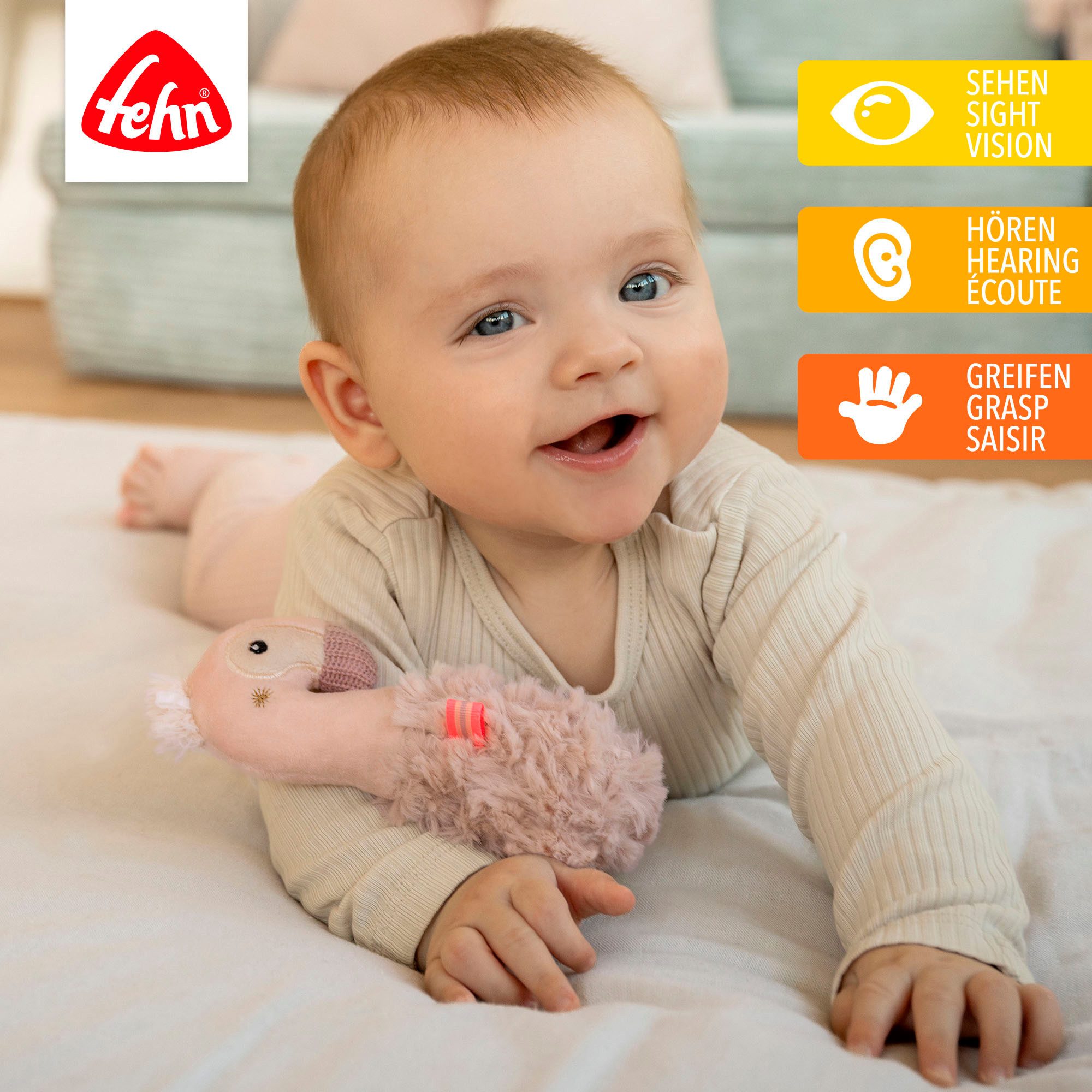 Fehn Greifspielzeug Lazy, Crazy & Pink, günstig online kaufen