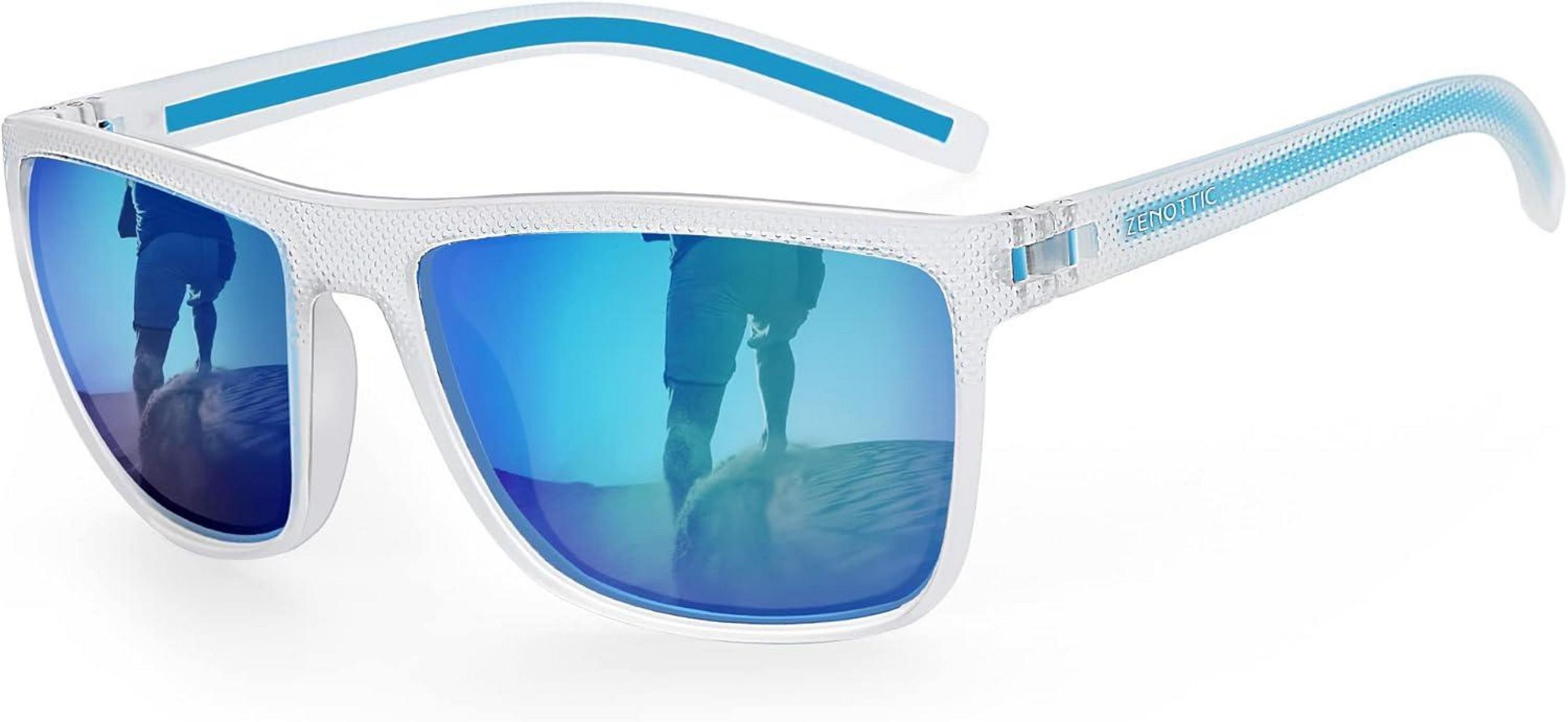 Sonnenbrille Polarisierte Herren Sonnenbrille TR90 Rahmen UV400 Schutz Blau