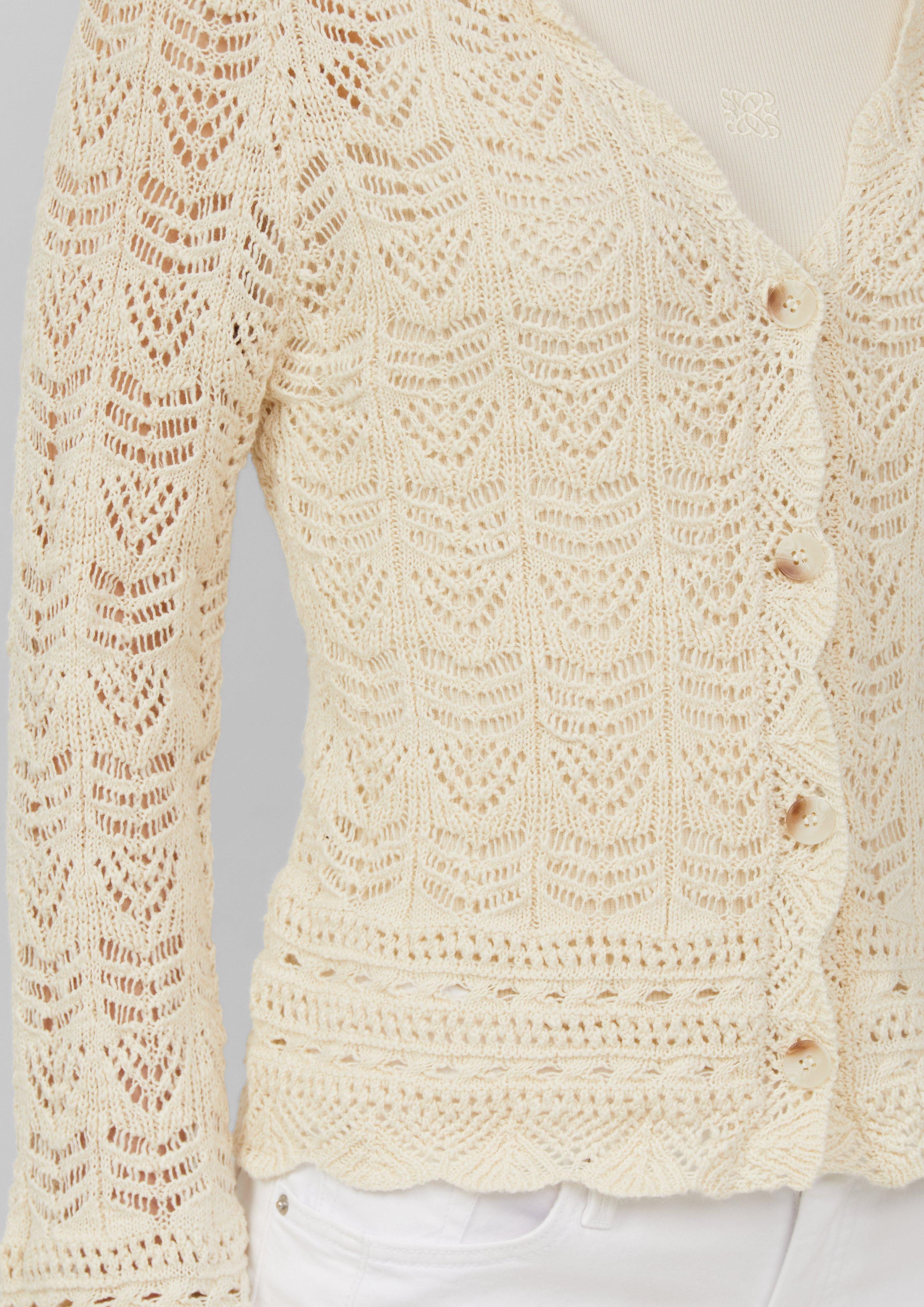 s.Oliver Funktionsjacke Cardigan aus Ajourstrick mit günstig online kaufen