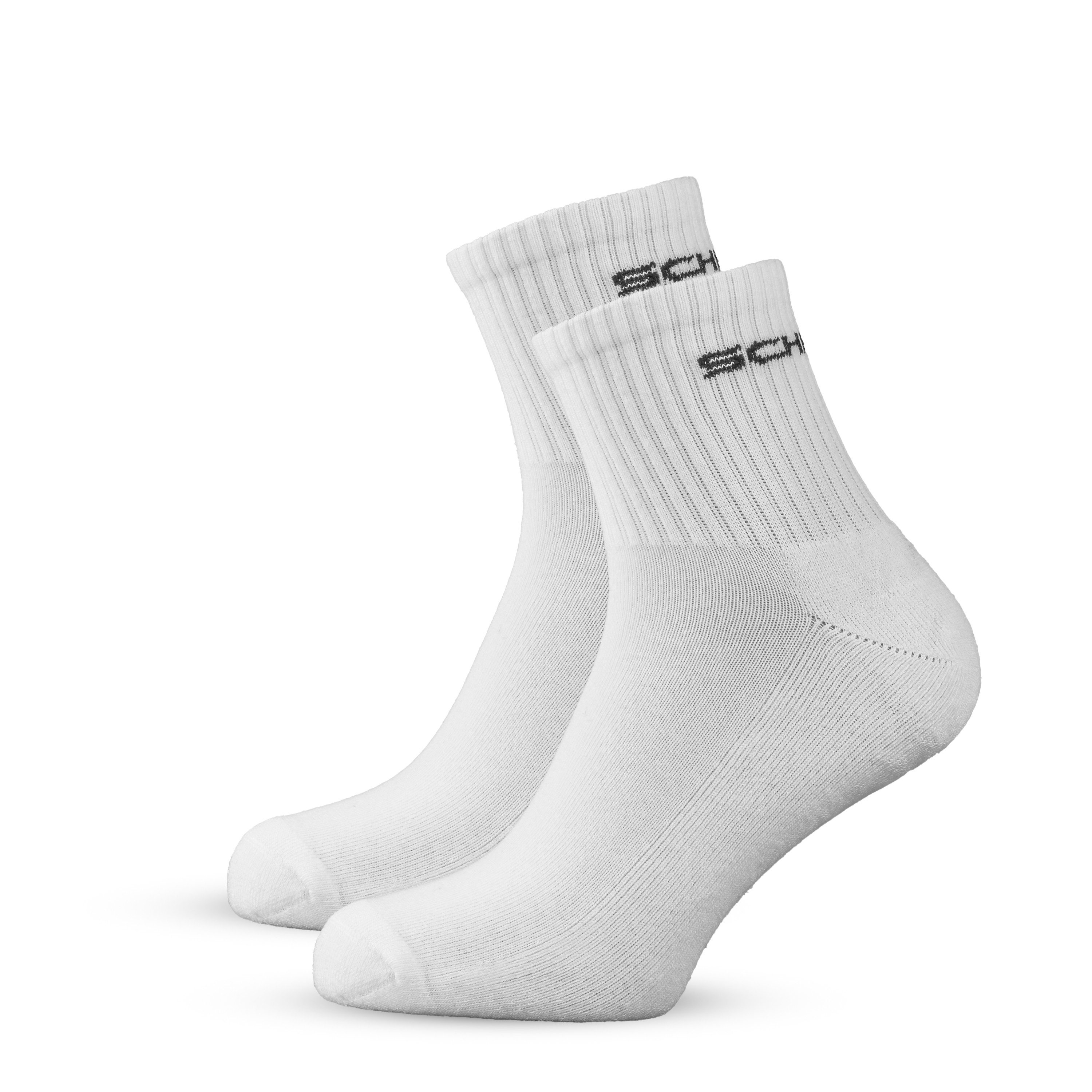 SCHNORR Socken Tennissocken Unisex weiß 1 Paar 38-42 SCHNORR Logo hinten am Bund und mittig an der Sohle