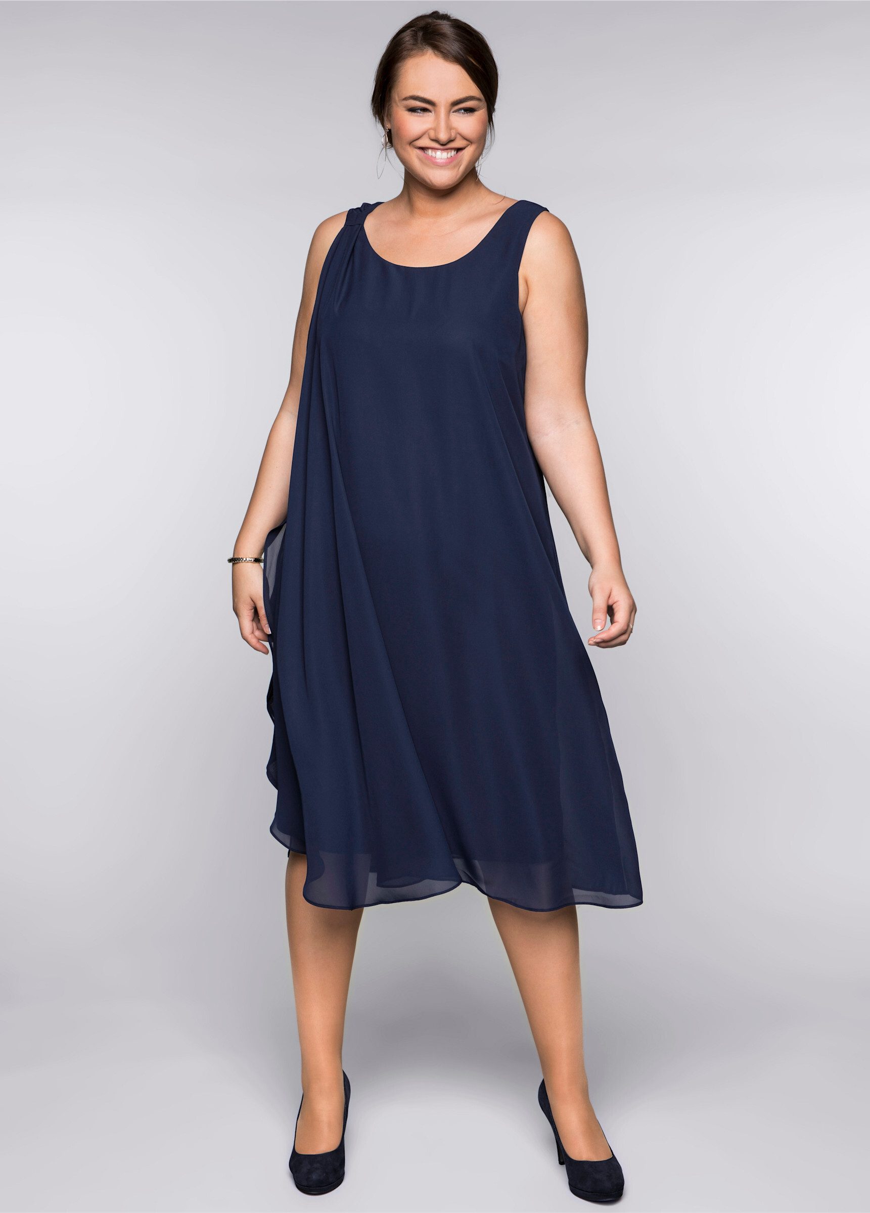 Sheego Etuikleid Chiffonkleid günstig online kaufen