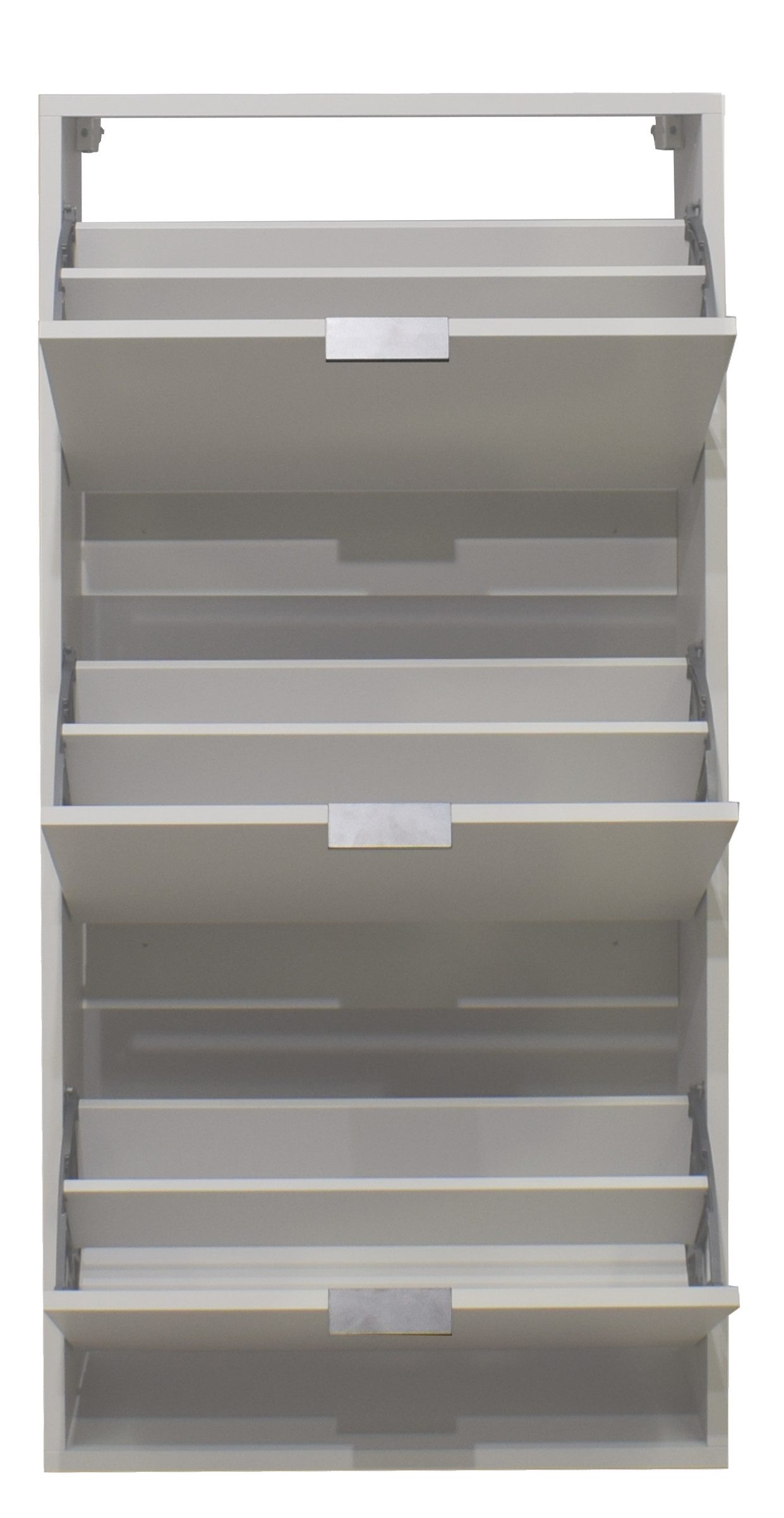 Mäusbacher Schuhschrank in kreidegrau matt lack - 61x126x25cm (BxHxT)