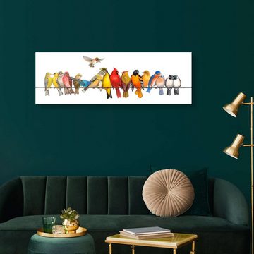 Posterlounge Acrylglasbild Wendy Russell, Große Vogelmenagerie I, Wohnzimmer Malerei