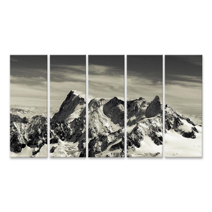 islandburner Leinwandbild Bild auf Leinwand Mont Blanc in den französischen Alpen Wandbild Poste