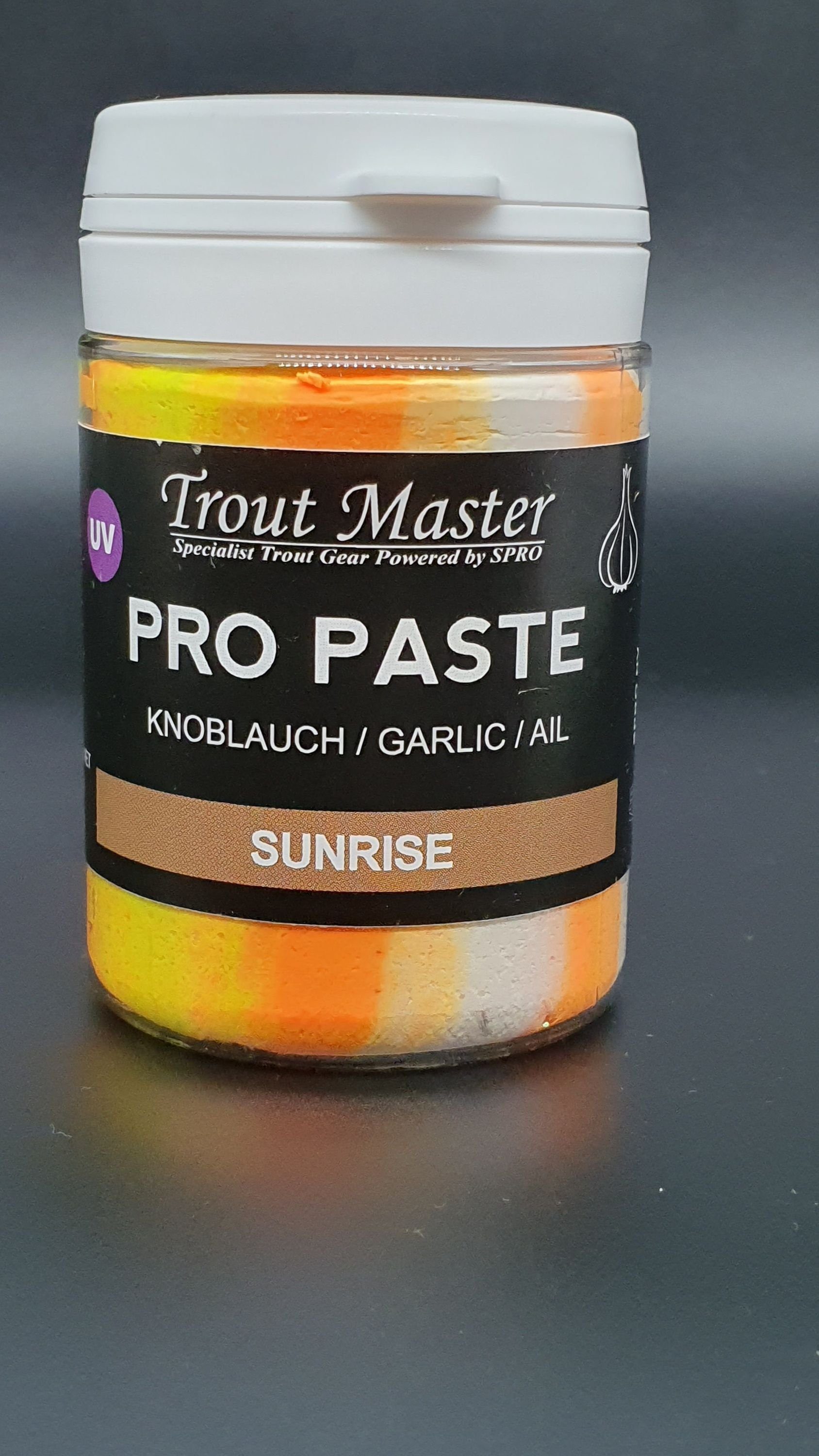 Paste Forellenteig Master Knoblauch/Garlic - Pro / Trout SPRO Kunstköder Sunrise