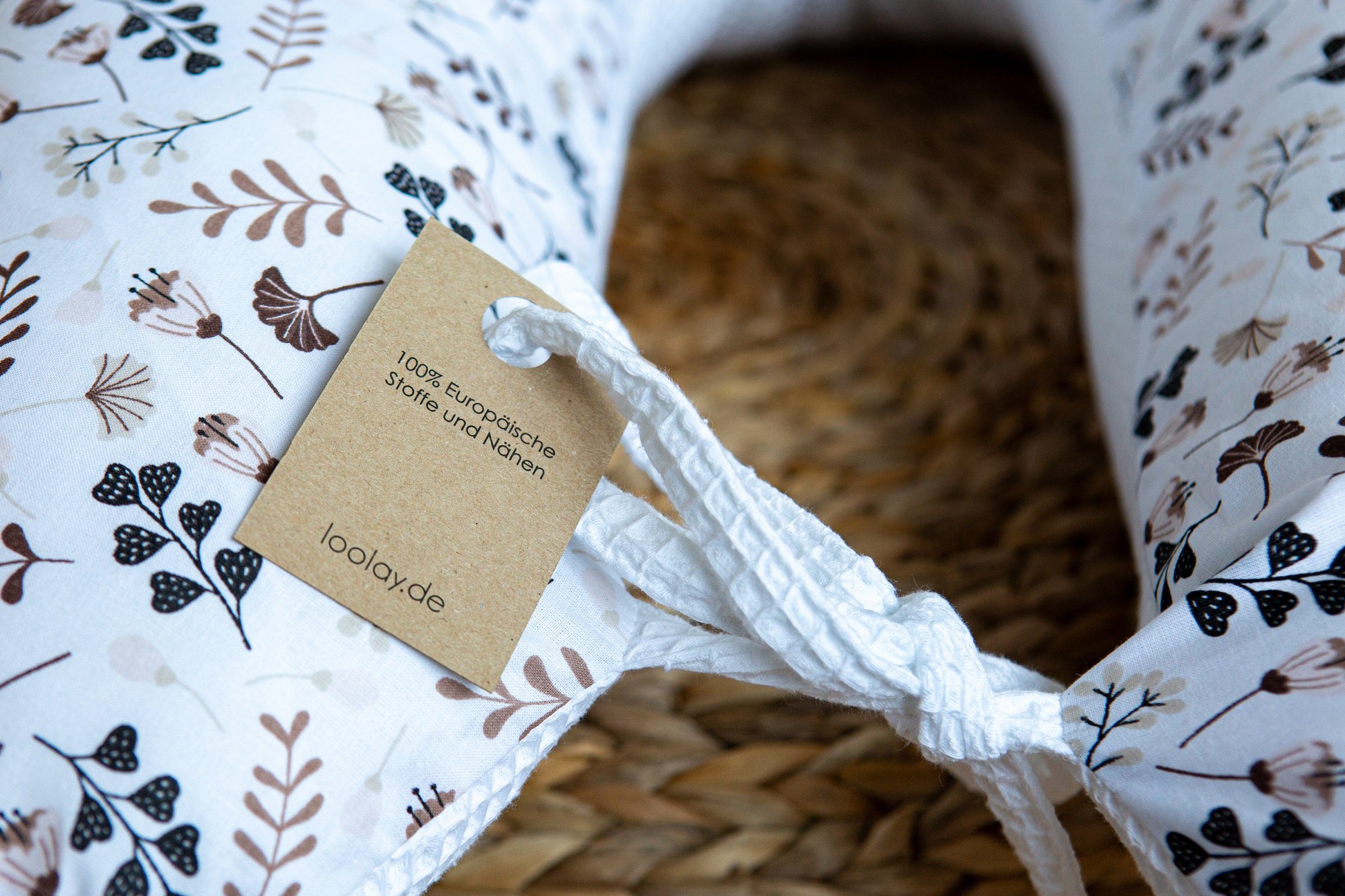 Loolay Seitenschläferkissen WAFFELPIQUE Blumen Schwangerschaftskissen Schlafen Kissen Stillkissen, M/ L oder L/ XL KISSEN + Bezug / 6 MUSTER Auswahl: Waffelstof – Bild 4 von 5