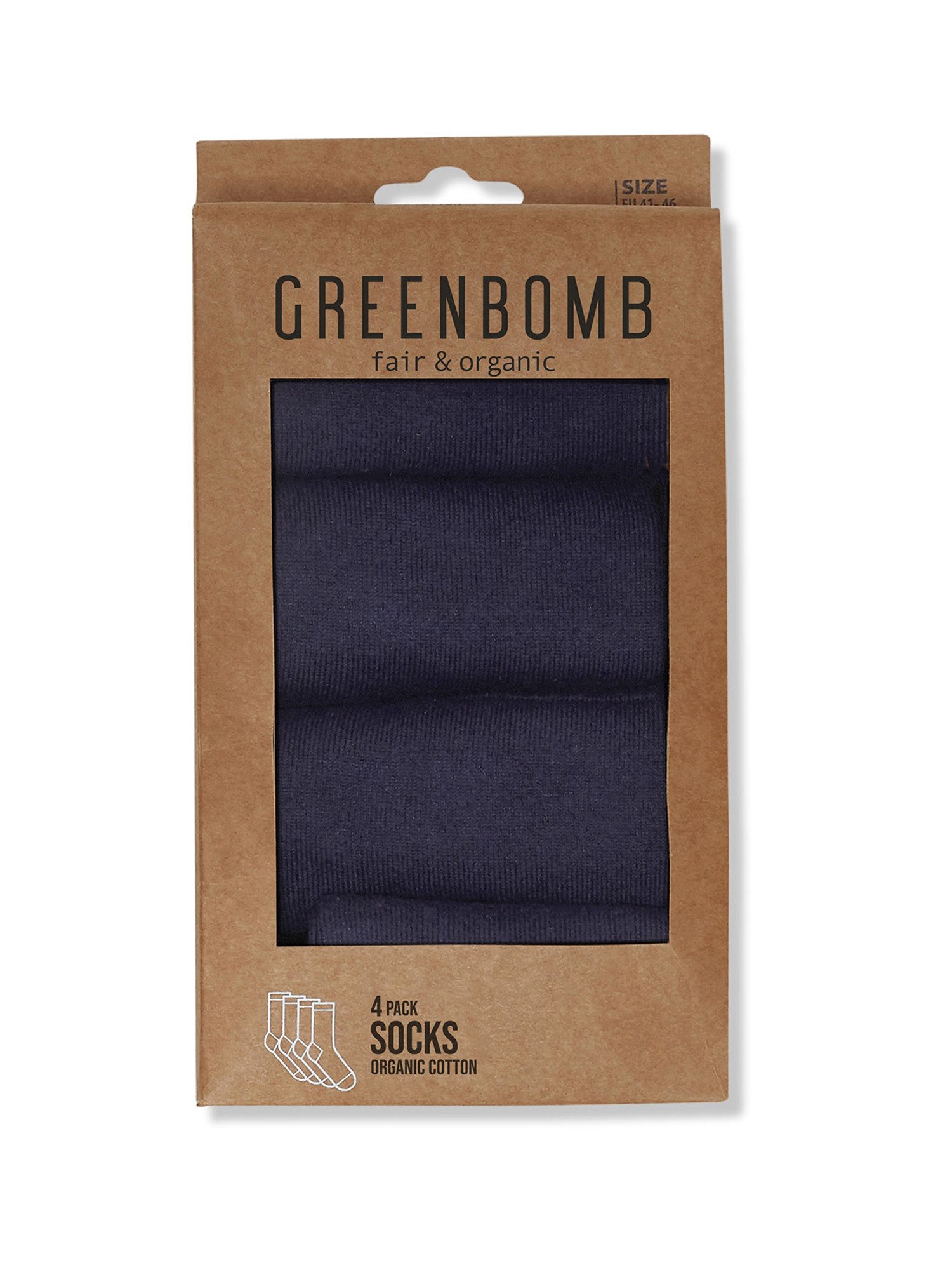 GreenBomb Socken 4x Socks Basic Motiv Basic