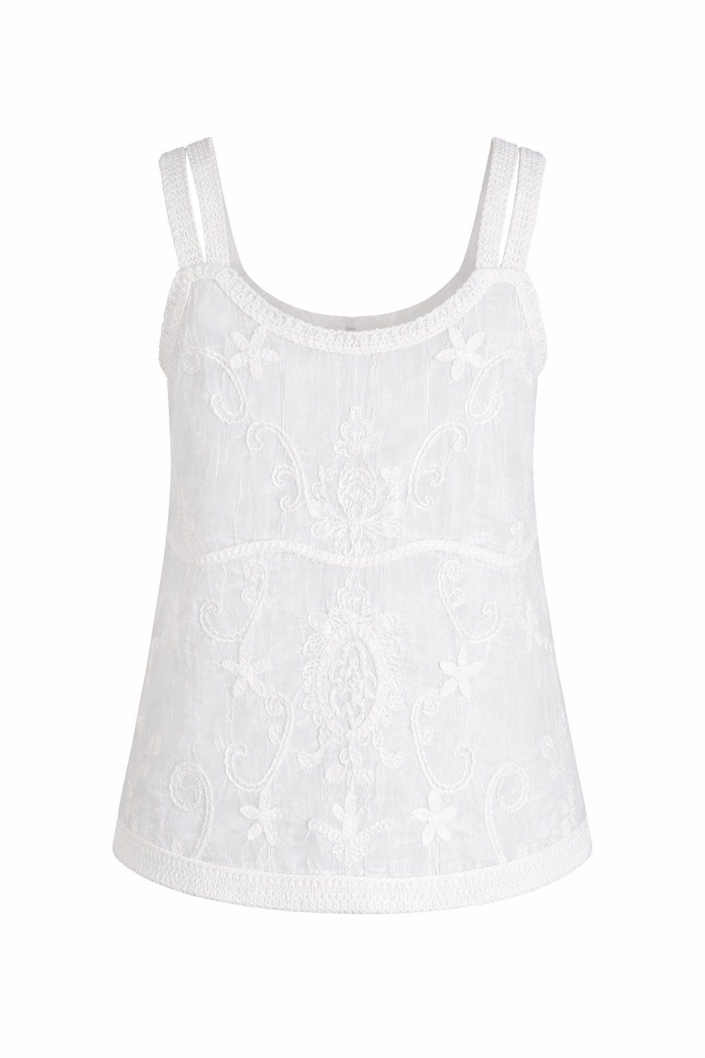 Mississhop Blusentop Damen Top 100% Baumwolle – Stickerei Gr. 38-40