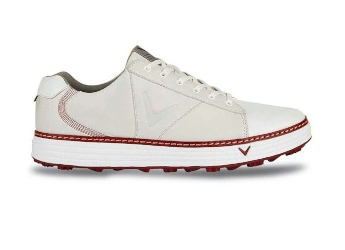 Callaway Callaway Golfschuh Delmar Retro Spikeless Weiß-Rot Herren Golfschuh