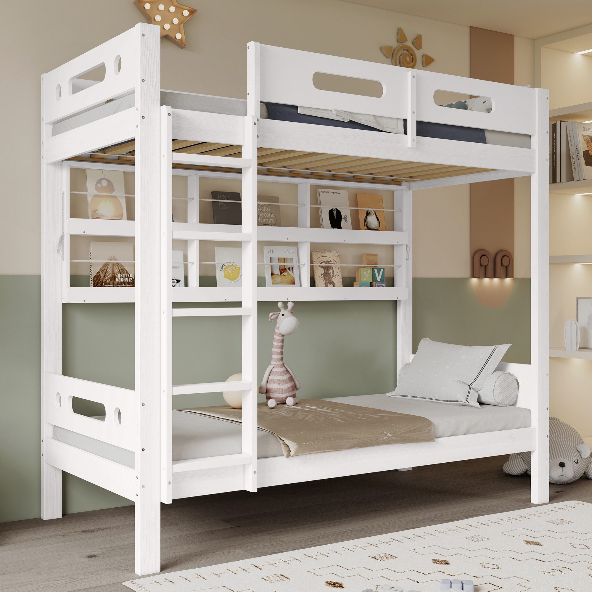 Sweiko Etagenbett 90x200cm (Etagenbett, Offenes Regal, günstig online kaufen
