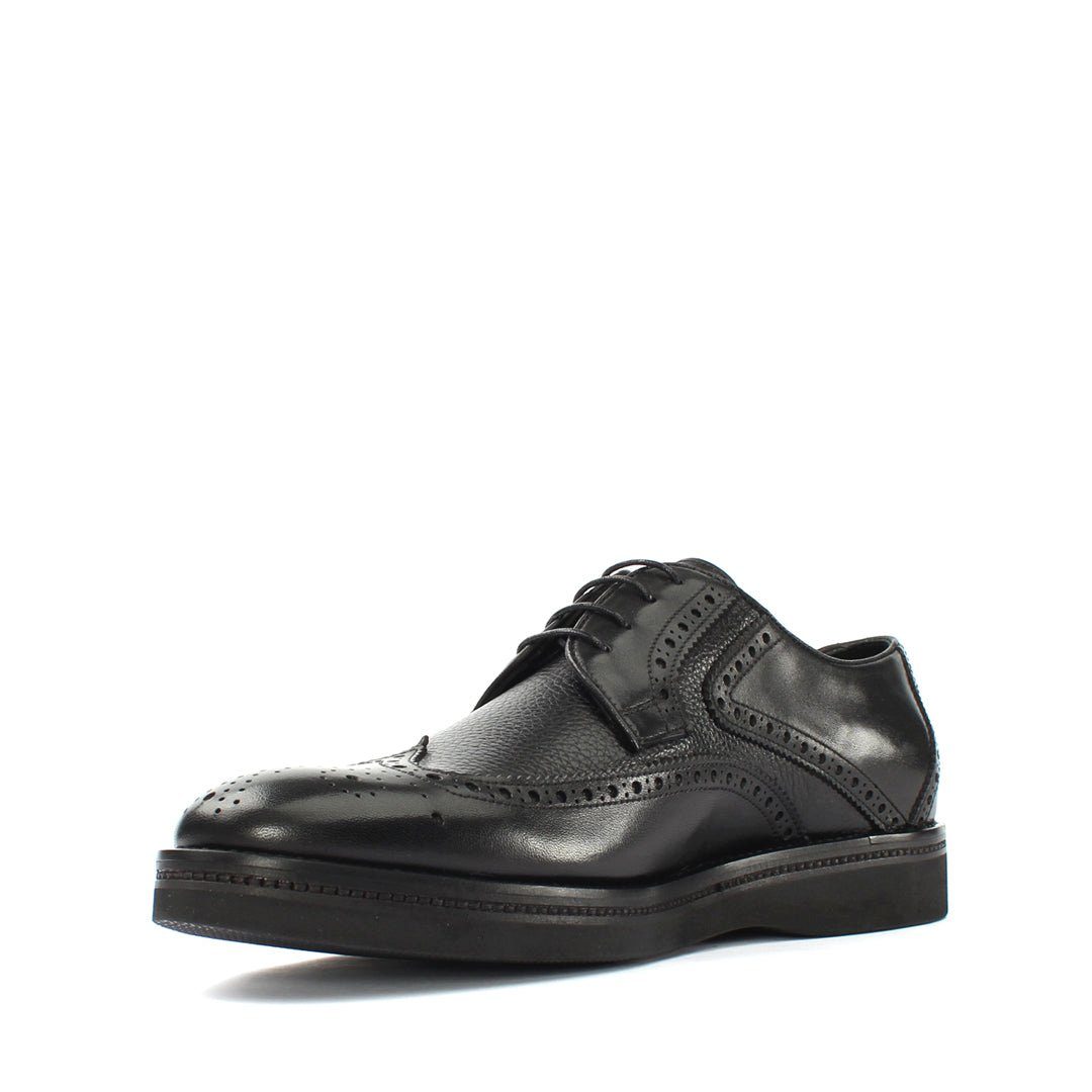 Celal Gültekin Brogue Schnürschuhe Glattleder Plateau Perforierung Business Herren Schnürschuh Glattleder, Brogue-Perforierung, Plateau-EVA-Sohle, Schwarz, 39 – Bild 4 von 5