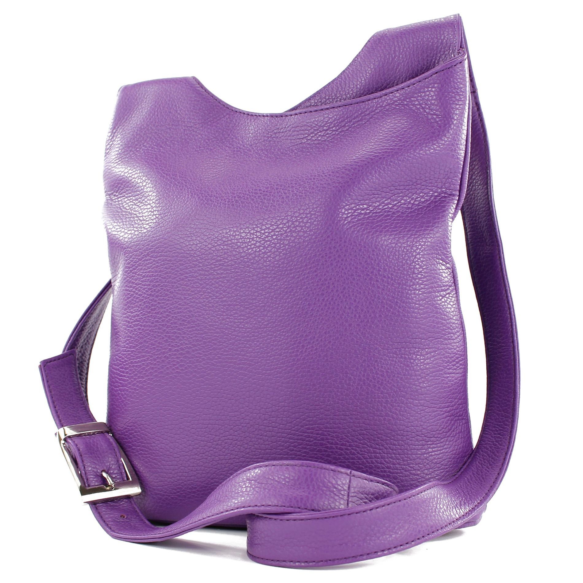 Handmade de Echtleder Schultertasche Purple T221, in Italy modamoda