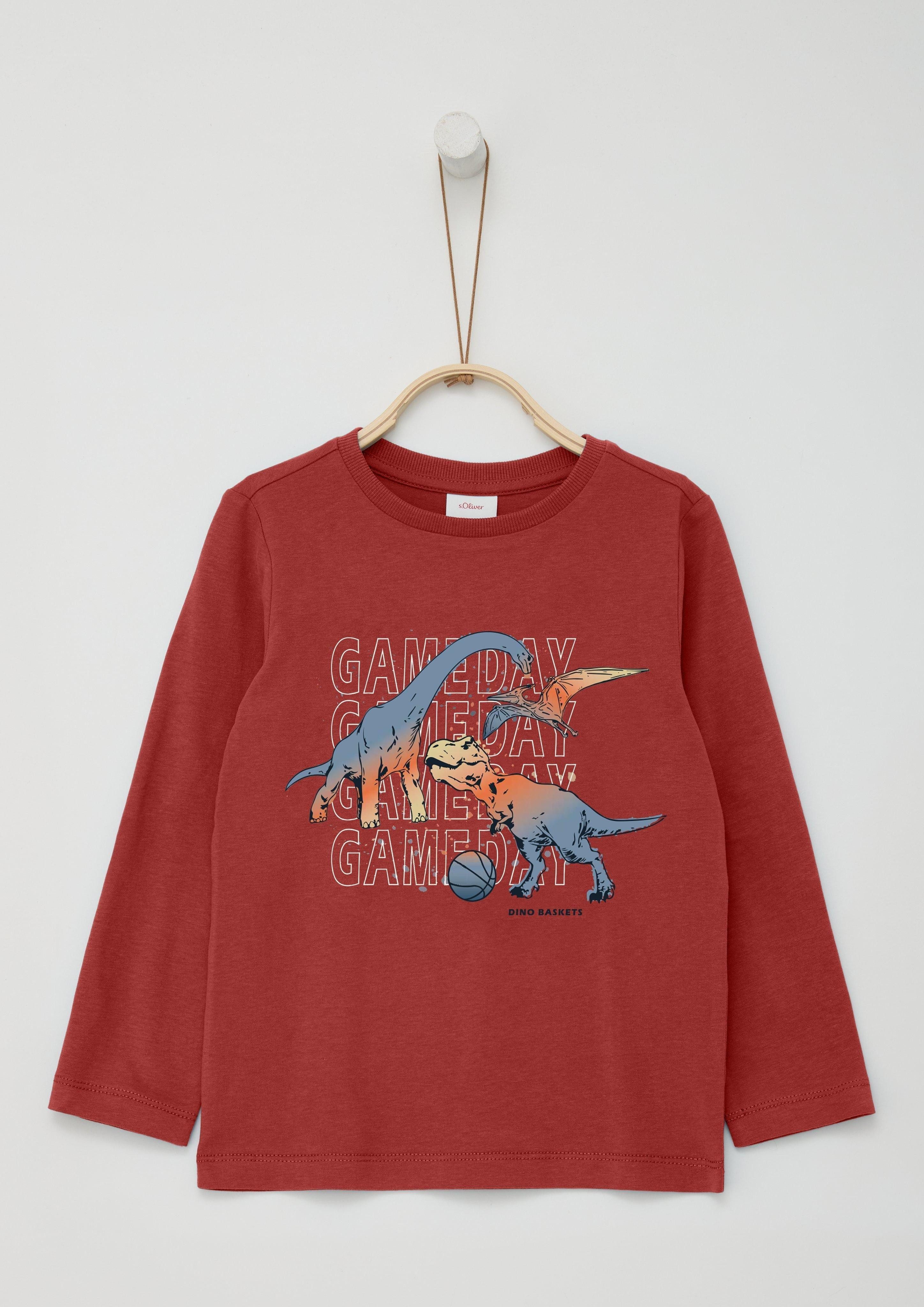 Langarmshirt Langarmshirt aus Baumwolljersey mit Frontprint