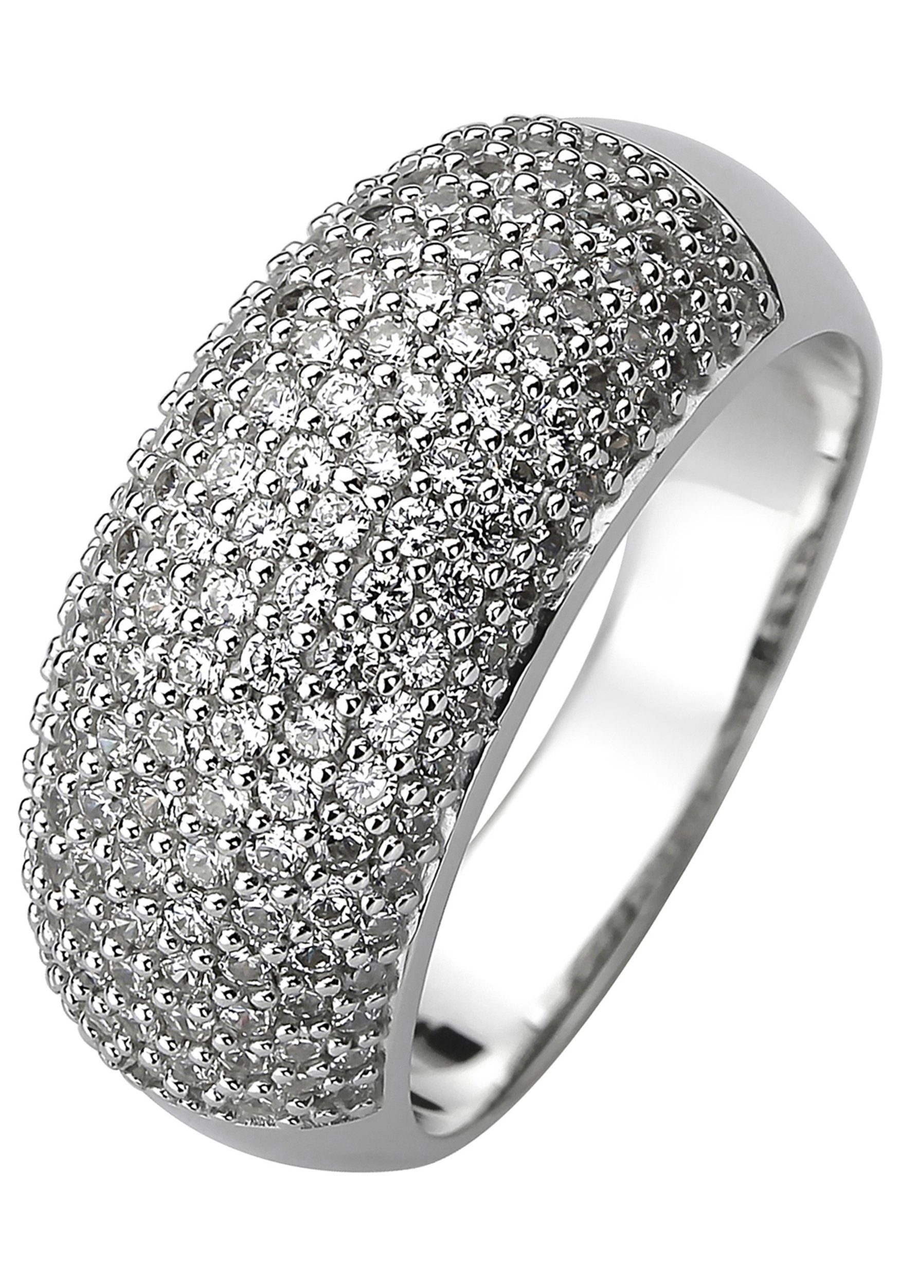 JOBO Fingerring Ring Statement 11 mm breit, 925 Silber mit 158 Zirkonia günstig online kaufen