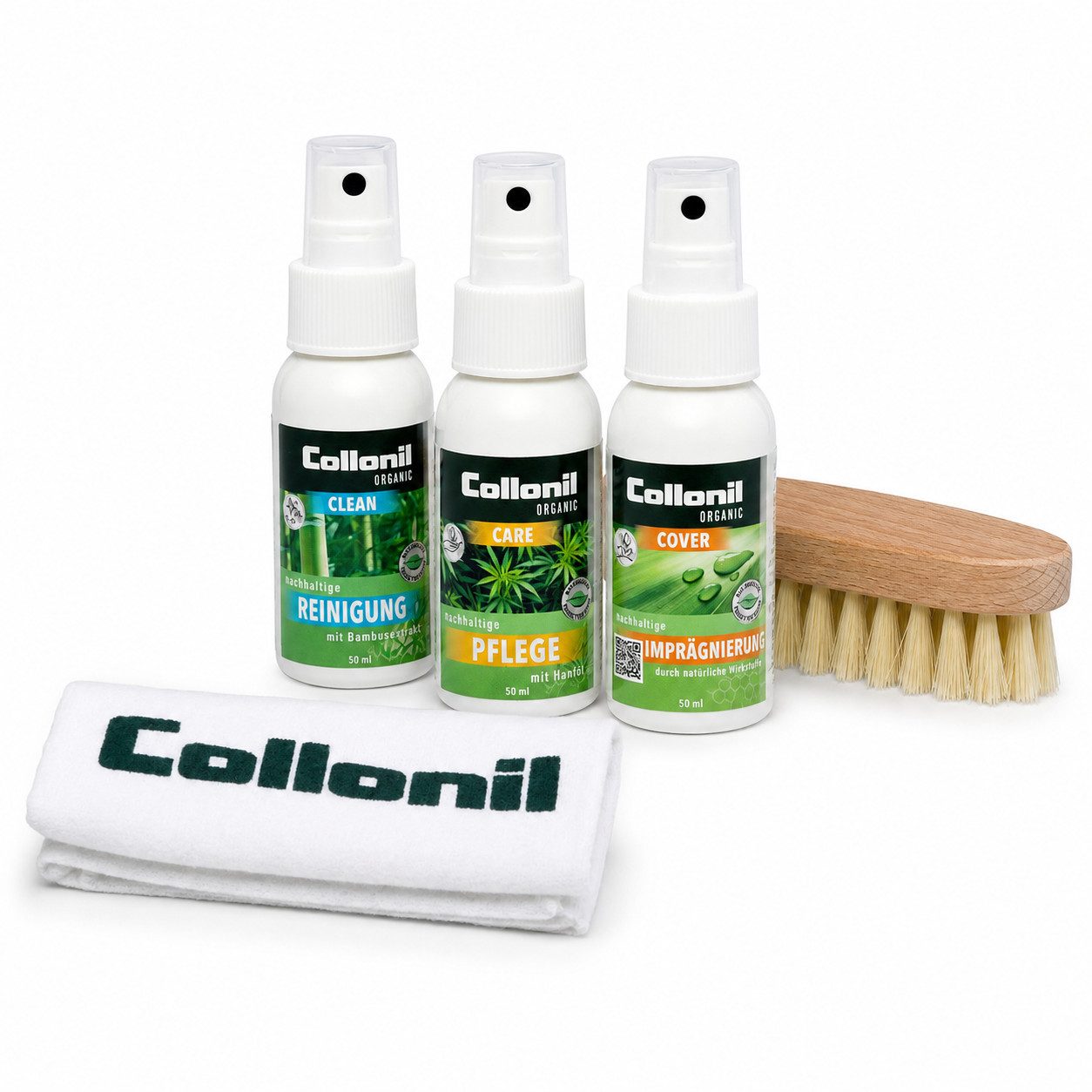 Collonil Collonil Organic Starter Kit – Reinigen, Pflegen & Schützen, 3×50 ml Lederpflegeset