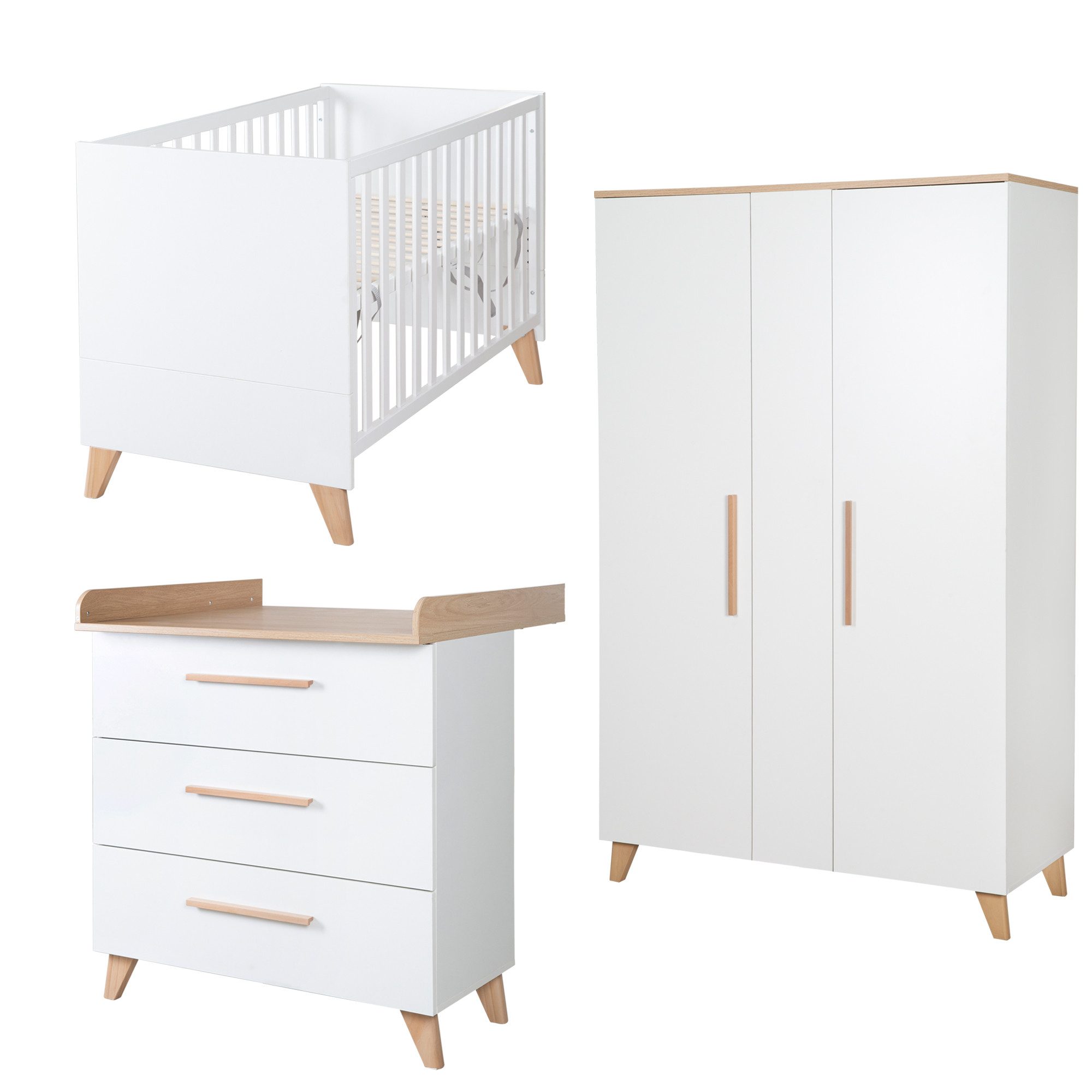 roba® Babyzimmer-Komplettset Leon 3-teilig - praktisches & modernes Design, günstig online kaufen