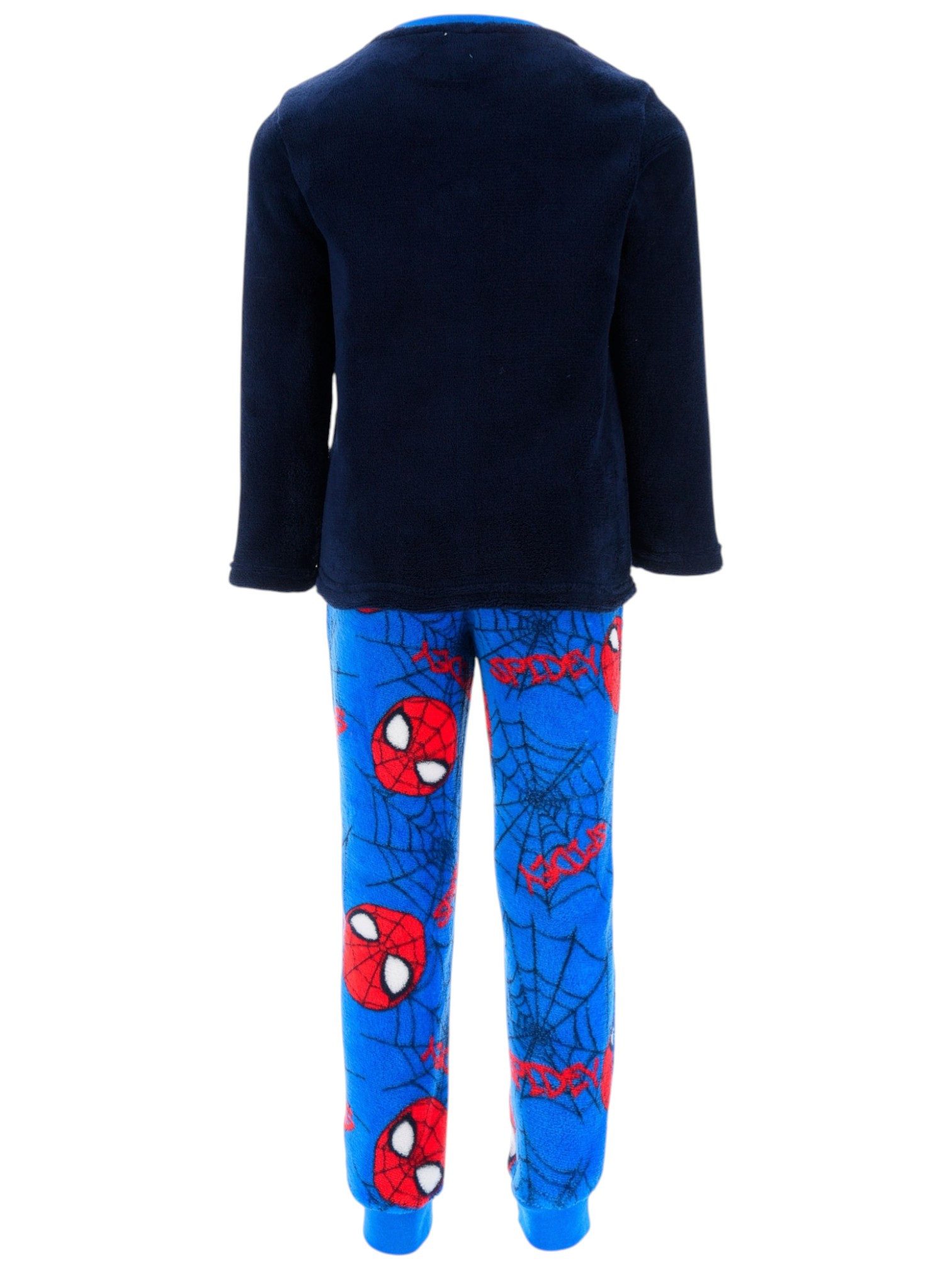 Spiderman Schlafanzug Marvel - Spidey (2 tlg) Kinder Fleece Pyjama langarm Gr. 98 - 128 cm
