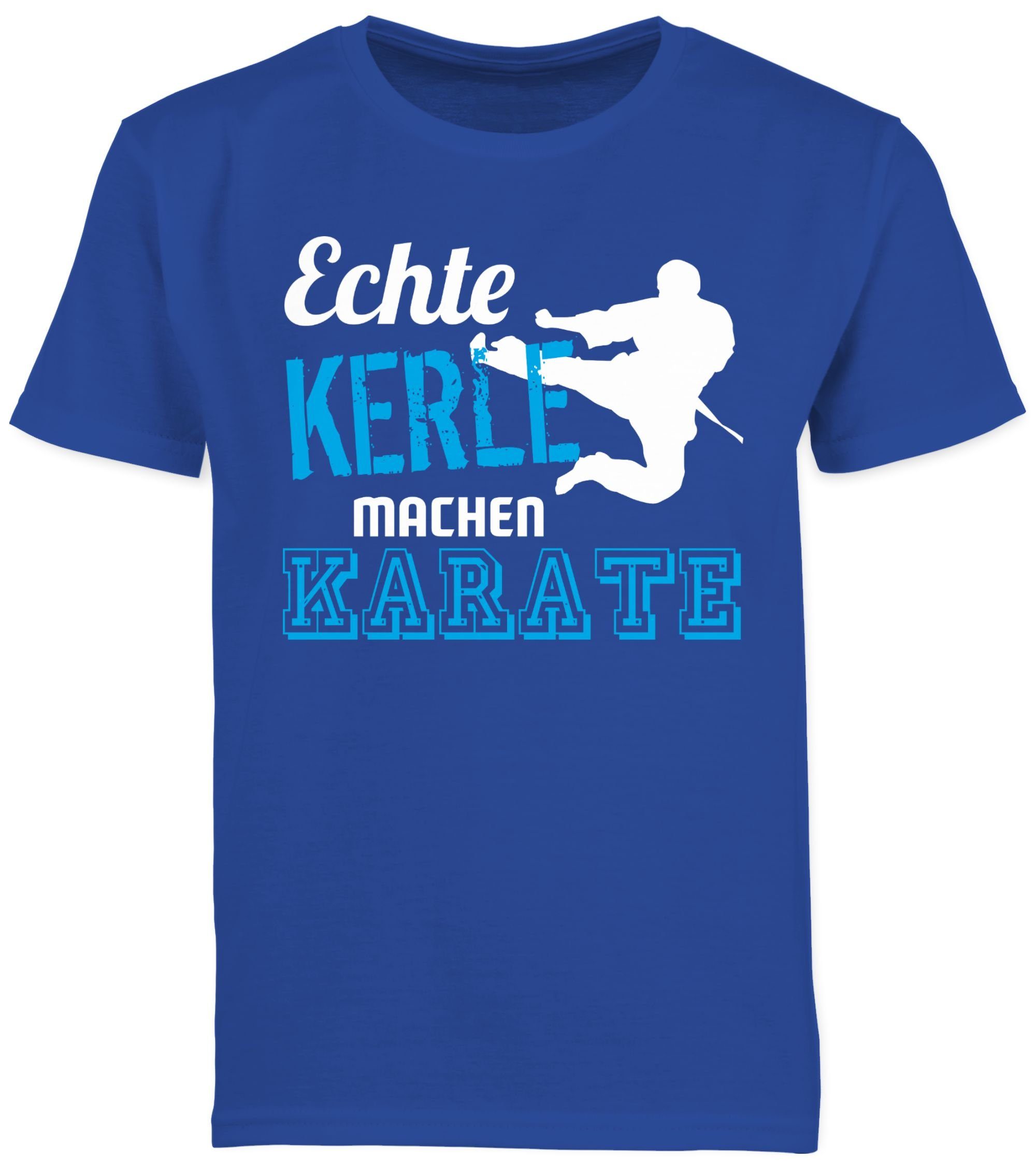 Kerle Kleidung Shirtracer Karate 3 Echte Royalblau Kinder Sport T-Shirt machen