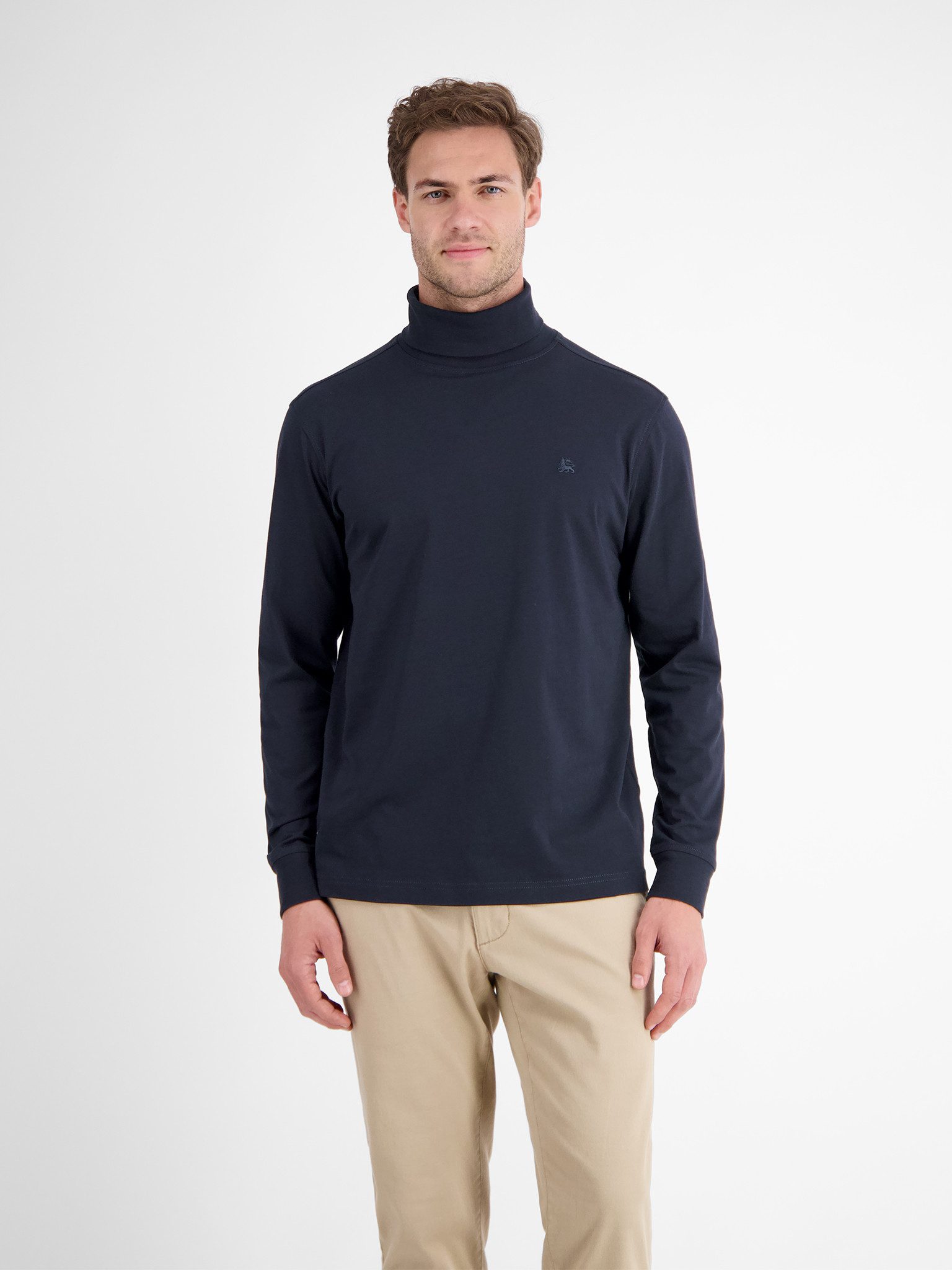 LERROS Rollkragenshirt mit Logo Stickerei günstig online kaufen