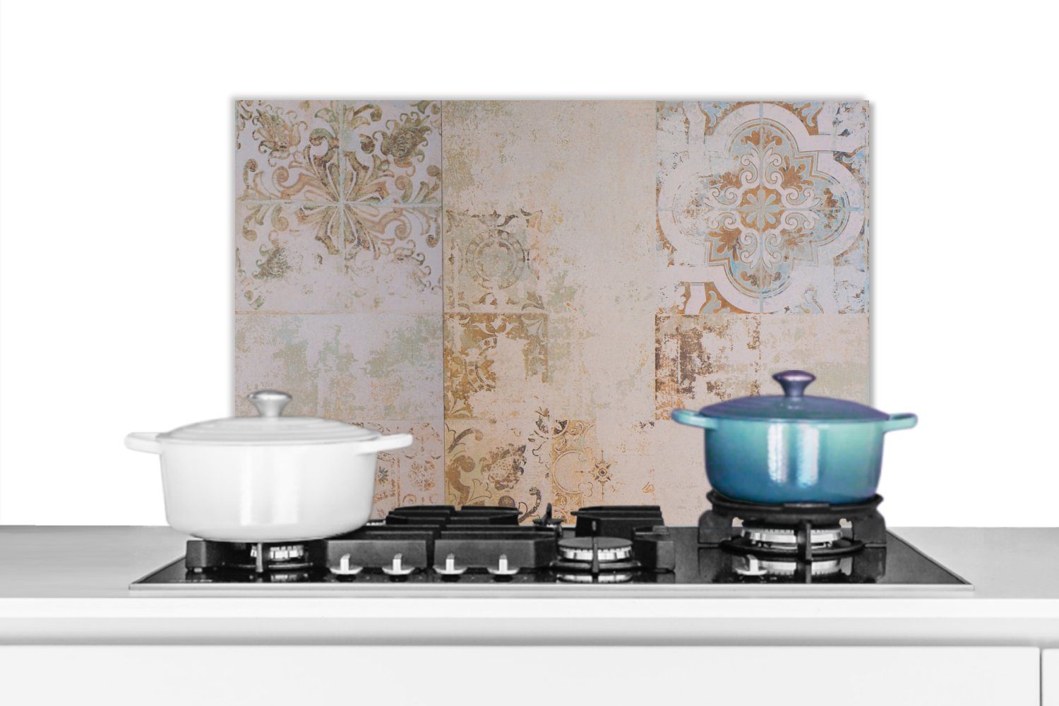 MuchoWow Küchenrückwand Fliesen - Vintage - Braun - Antik, (1-tlg), Spritzs günstig online kaufen