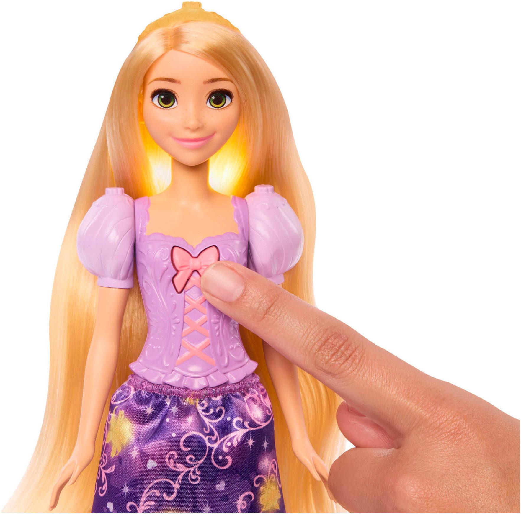 Mattel® Anziehpuppe Disney Prinzessin, Feature Rapunzel Puppe, mit Leuchteffekt