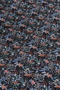 Teppich Selvasca, carla&marge, Webteppich, 170x240cm, mit geometrischem Dschungelprint, Tiere und Pflanzen, Grundfarbe blau, rechteckig, Höhe: 5 mm, geeignet für Schlafzimmer und Wohnzimmer