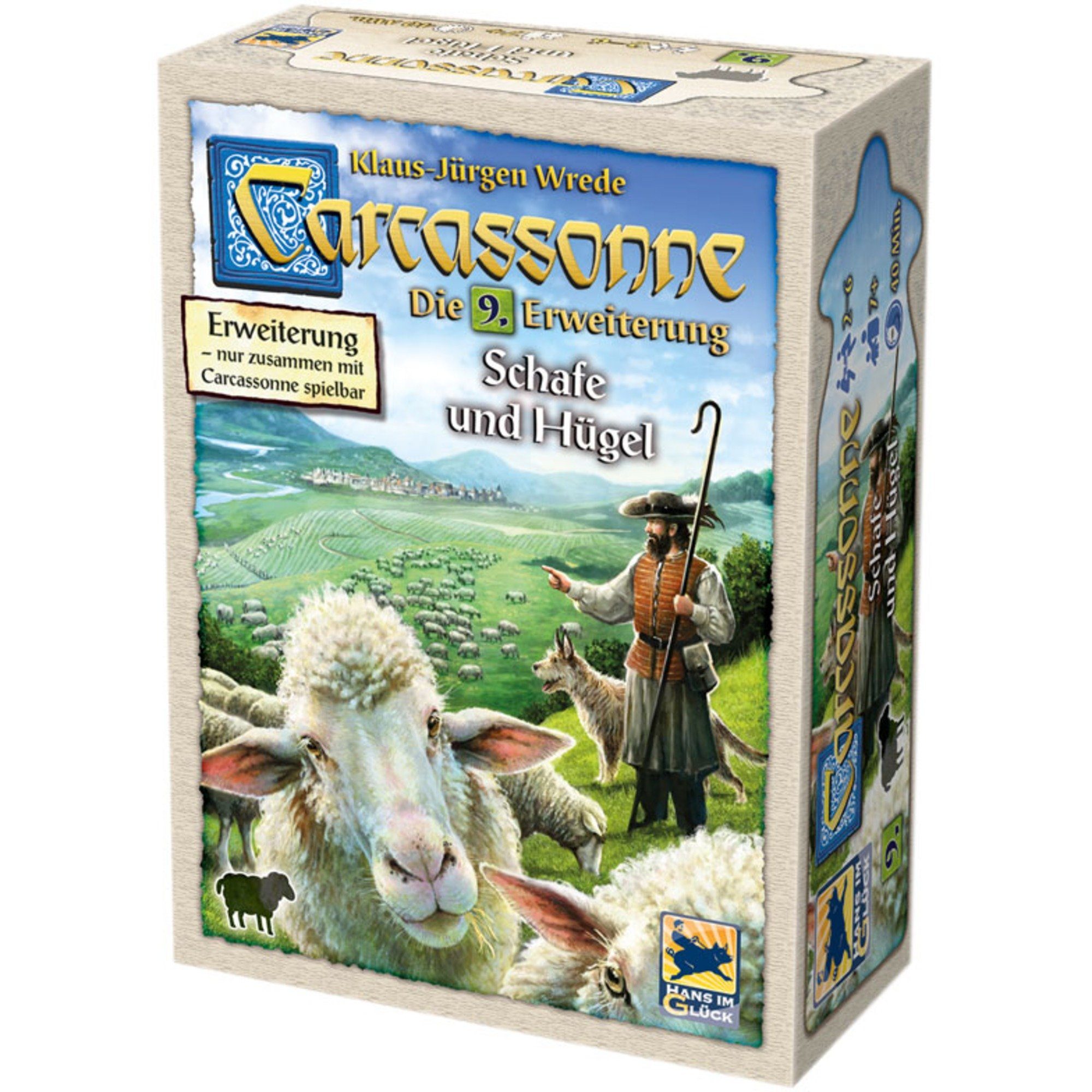 Asmodee Spiel, Hans im Glück Carcassonne - Schafe und Hügel